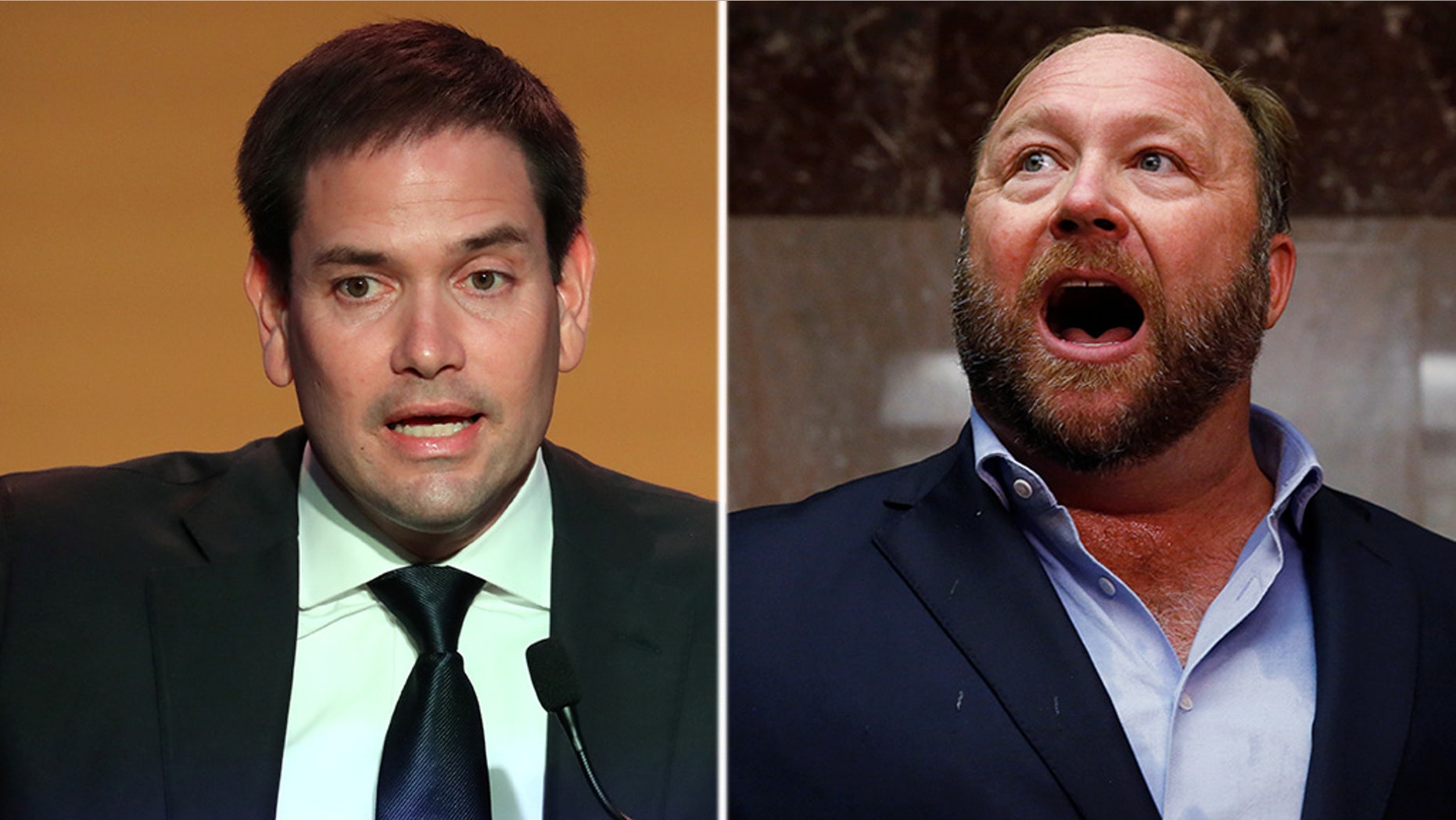 Sen. Marco Rubio got into a spat with personality Alex Jones on Wednesday.