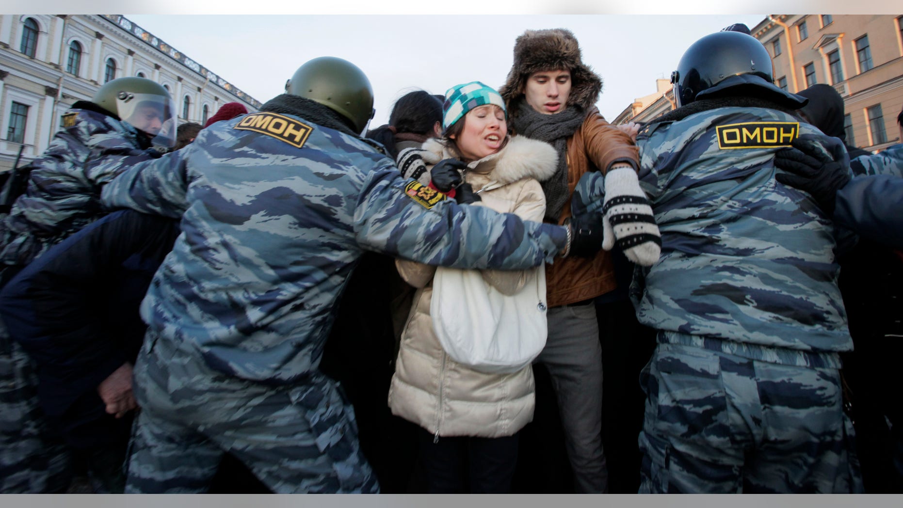 March 5: More than 100 protesters were arrested in St. Petersburg, where some 2,000 gathered for an unauthorized rally to protest Prime Minister Vladimir Putin’s victory in the Russian presidential election.
