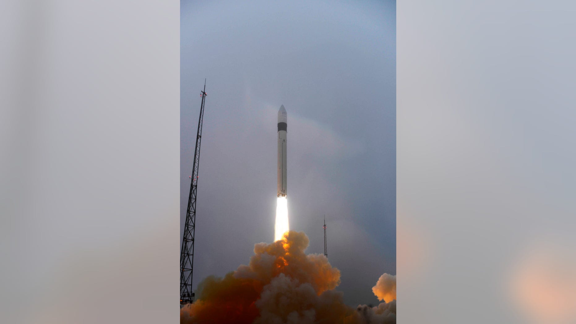 PLESETSK SPACEPORT, RUSSIA - NOVEMBER 22: In this handout photo released by the European Space Agency (ESA), the Russian Rockot launcher lifts off with the ESAs three-satellite Swarm constellation November 22, 2013 from the Plesetsk spaceport.The satellites will be used to monitor Earths magnetic field. (Photo by Stephane Corvaja/ESA via Getty Images)