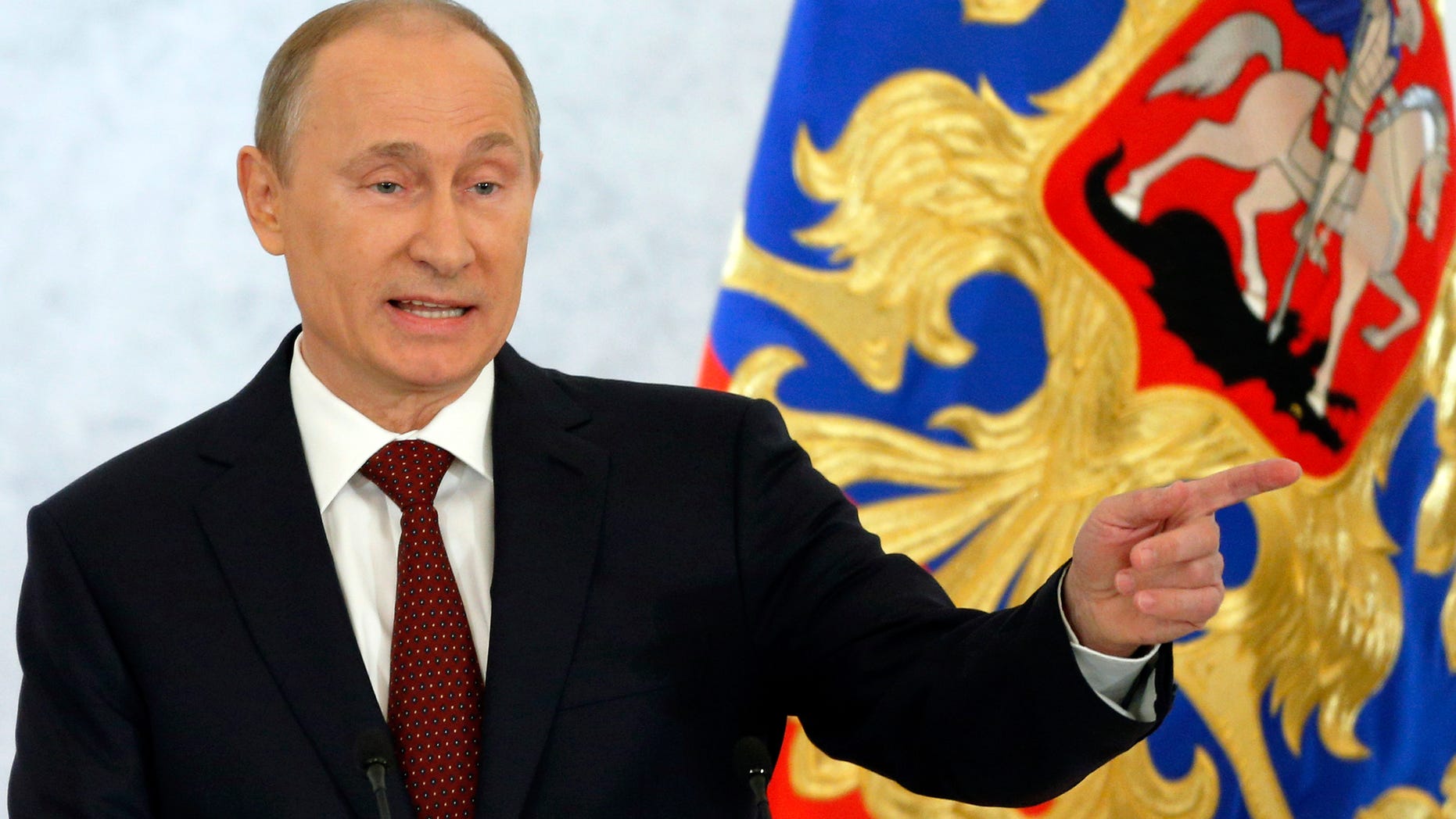Dec. 12, 2012: Russian President Vladimir Putin speaks during a state-of-the nation address in Moscow, Russia.