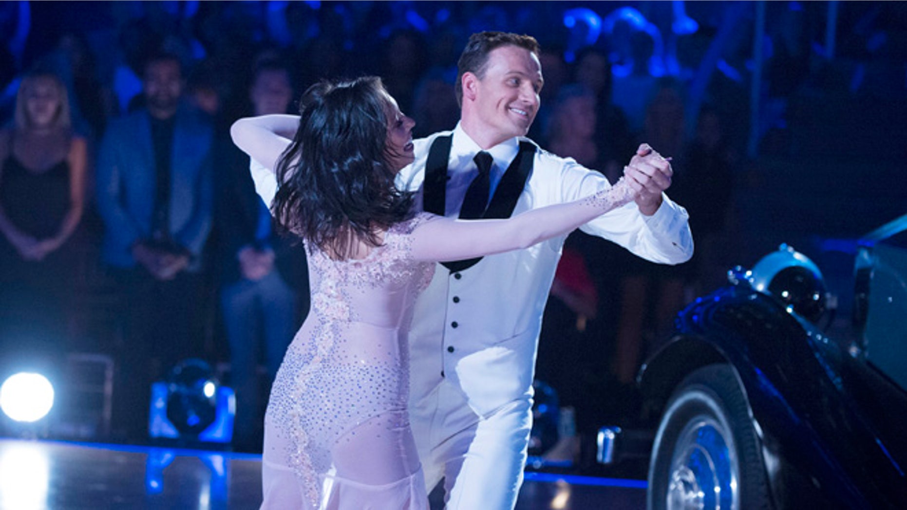 Cheryl Burke and Ryan Lochte on "Dancing with the Stars," on Monday, Sept. 12, 2016.