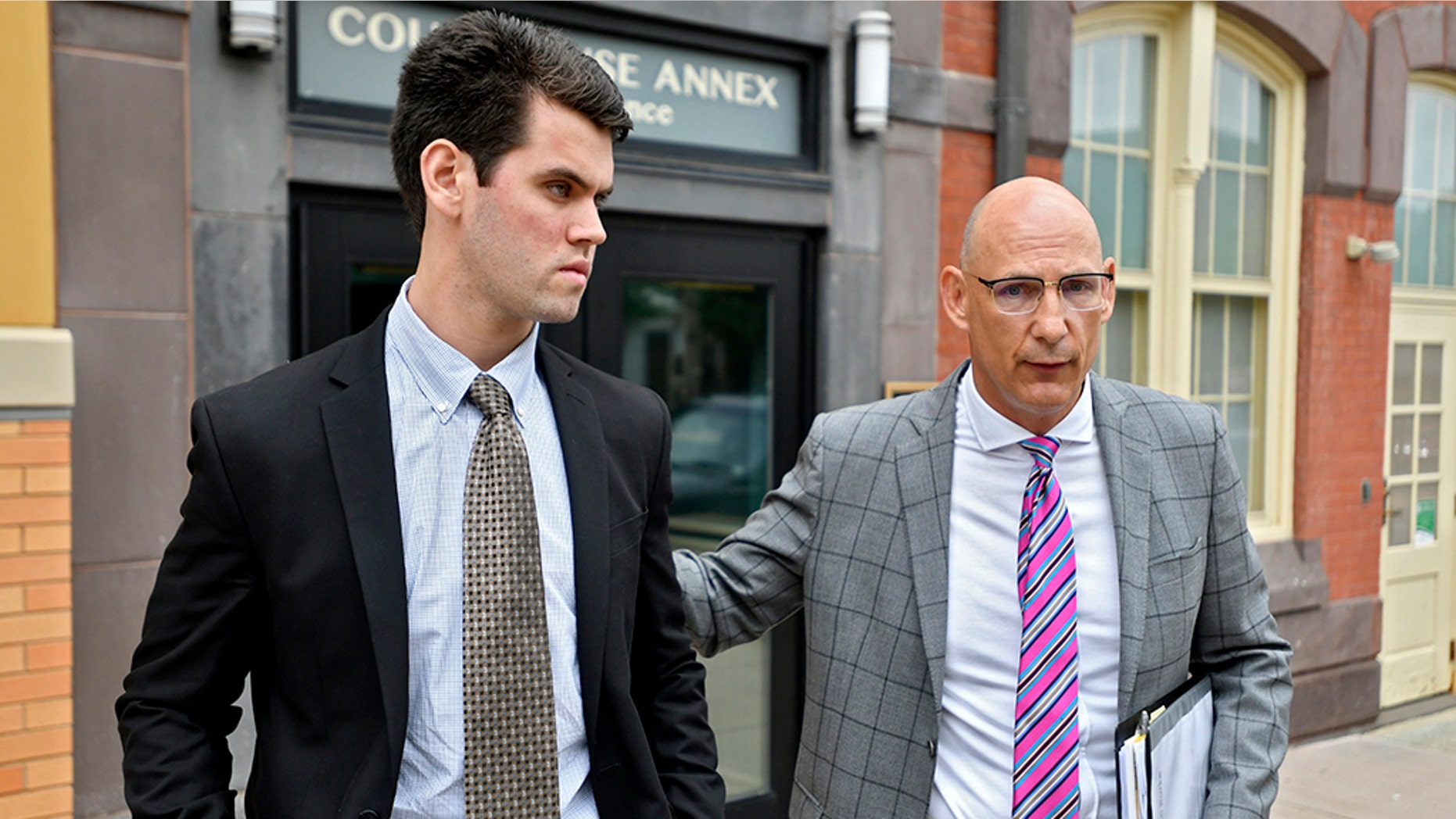 Ryan Burke, a former Beta Theta Pi brother, pleaded guilty for his role in Timothy Piazza's death at the Centre County Courthouse Annex on Wednesday in Bellefonte, Pa.