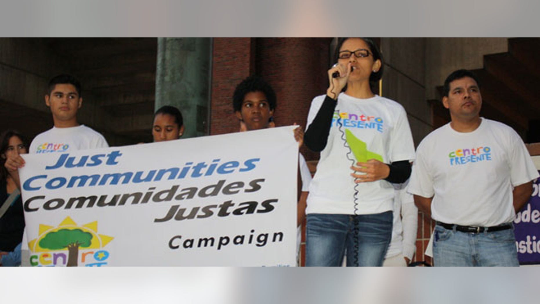Immigrant advocates say abuses against the Ecuadorian community in Milford, Massachusetts, has spiked. A vigil in November.