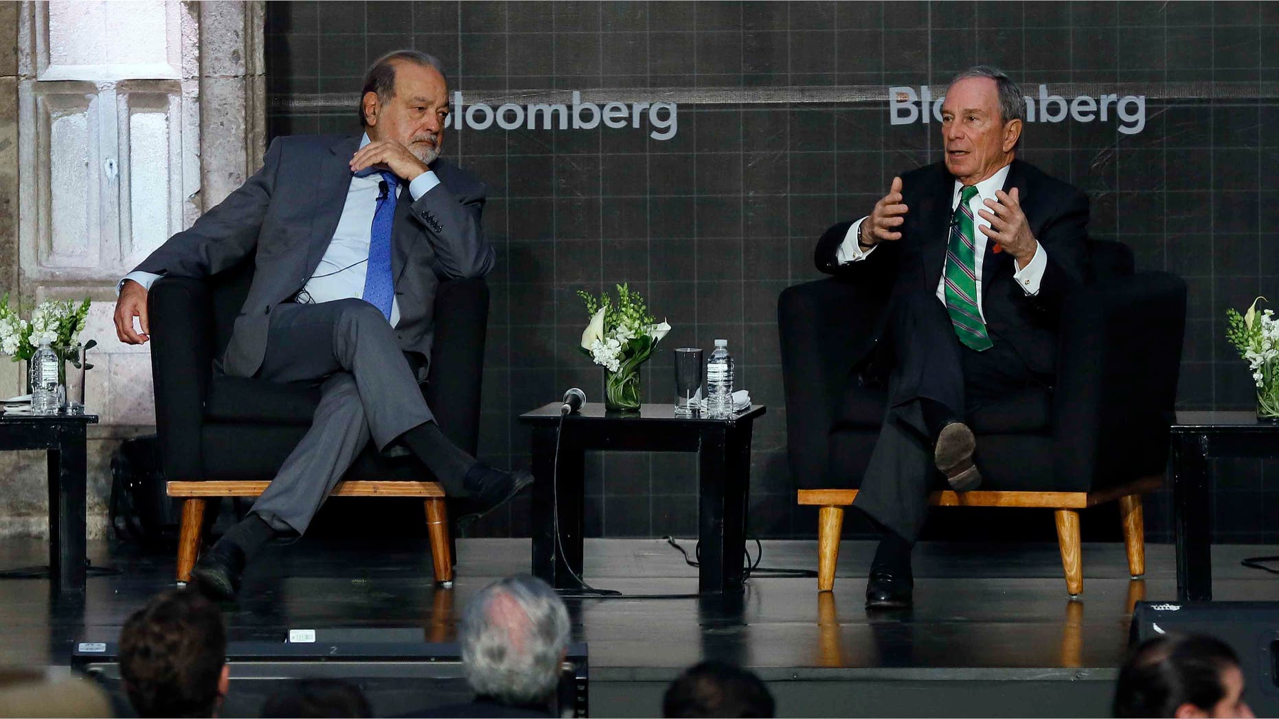 Carlos Slim and former NYC Mayor Michael Bloomberg discuss Mexico's relationship to the U.S., on Thursday, Dec. 1, 2016.