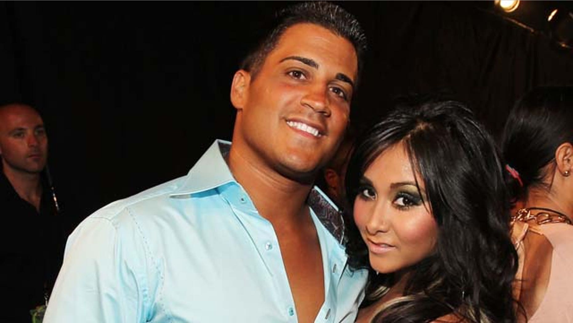Aug. 28, 2011: Jionni LaValle and TV personality Nicole "Snooki" Polizzi arrive at the 2011 MTV Video Music Awards at Nokia Theatre L.A. LIVE in Los Angeles, Calif.