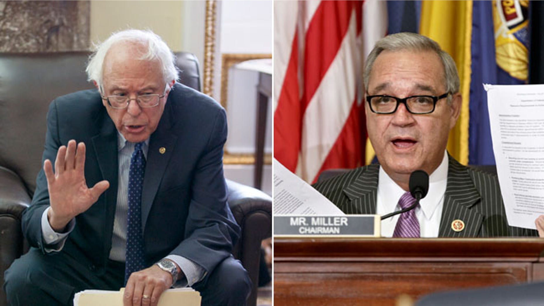 Senate Veterans Affairs Committee Chairman Sen. Bernie Sanders, I-Vt., Wednesday, July 23, 2014 and House Veterans Affairs Committee Chairman Jeff Miller, R-Fla., Thursday, July 24, 2014.