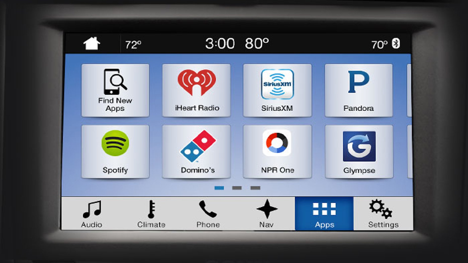Sync 3's apps screen.