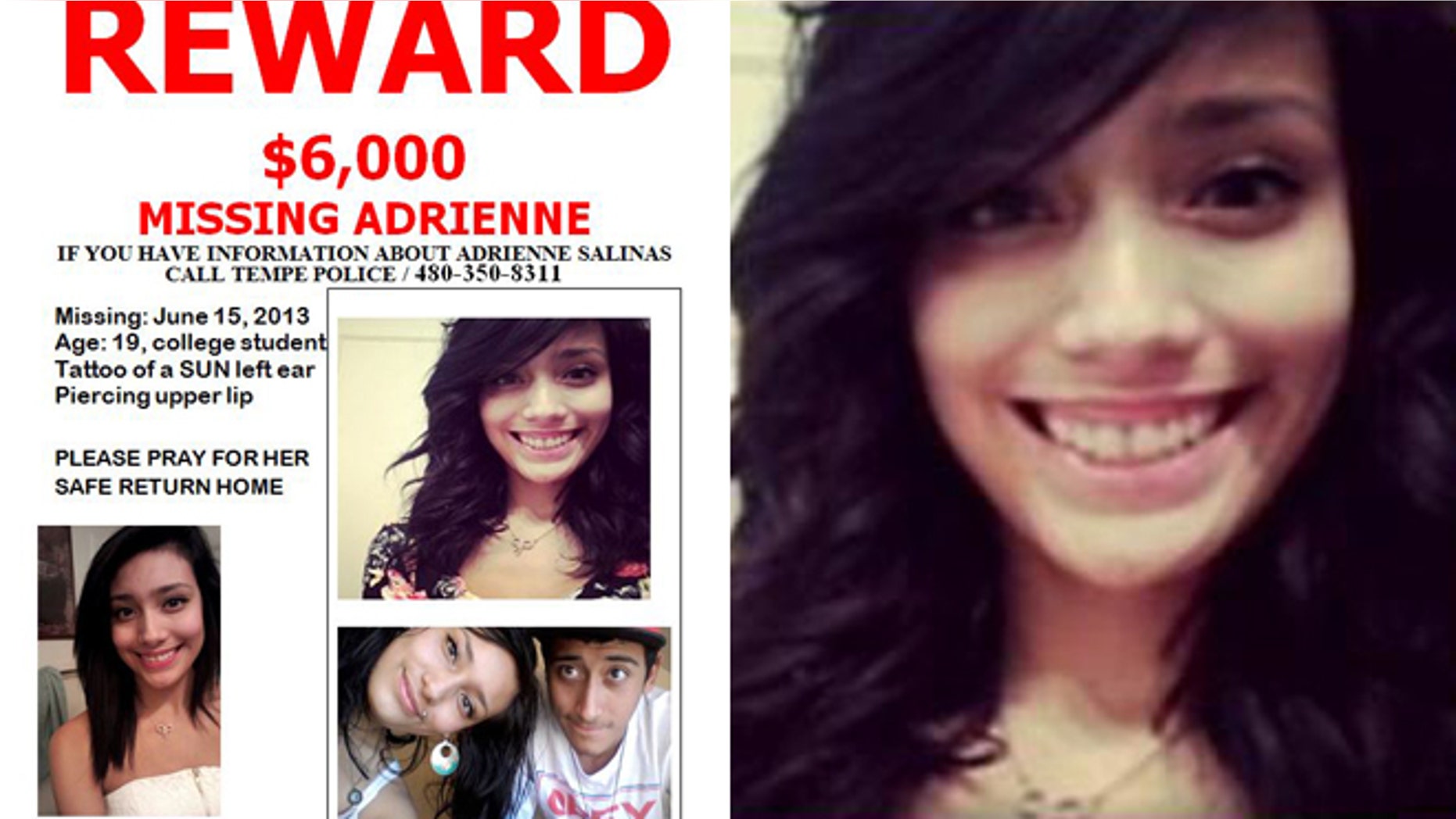 Adrienne Salinas has been missing since the early hours of June 15 after failing to show up for a cab she had ordered.