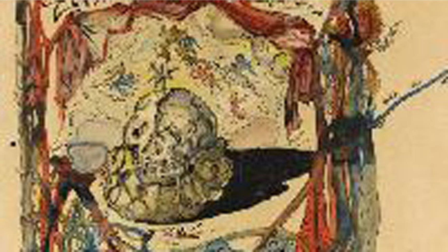 This image provided by the New York Police Department shows a 1949 Salvador Dali painting, called "Cartel des Don Juan Tenorio." inaugural exhibition.