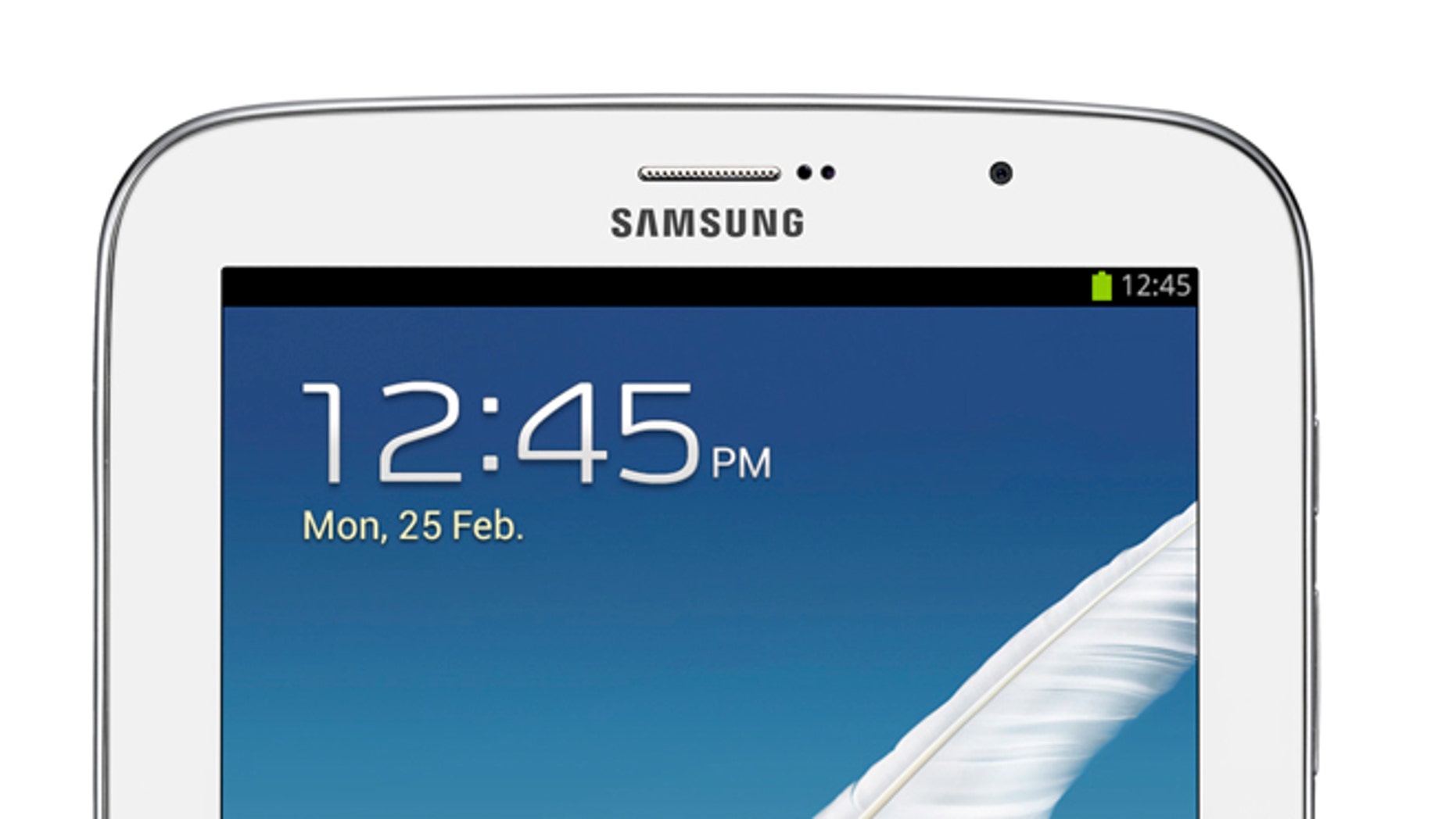 The Samsung Galaxy Note 8, a new tablet from the Korean company that sports a pen for writing on the screen.