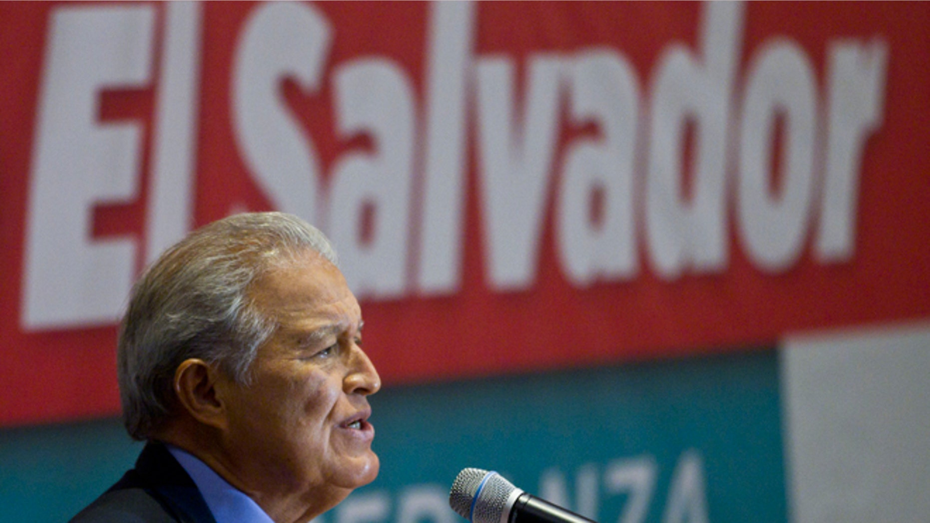 President-elect Salvador Sánchez Céren, of the ruling Farabundo Marti National Liberation Front (FMLN), speaks during a press conference one day after a presidential runoff election in San Salvador, El Salvador, Monday, March 10, 2014. (AP Photo/Esteban Felix)