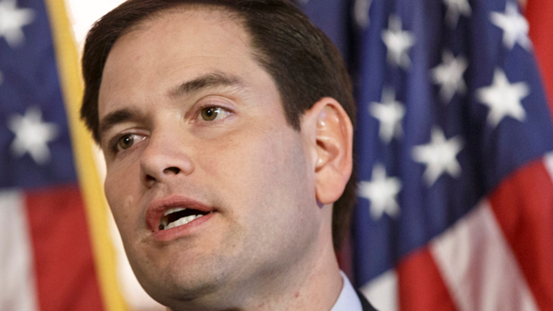 FILE - In this Jan. 8, 2014 file photo, Sen. Marco Rubio, R-Fla. speaks on Capitol Hill in Washington. Getting ready to run for president means working through a hefty checklist of activities long before most people are paying attention to the contest ahead. Prep work, positioning and auditioning don't wait for the primary season. And the pace is picking up. (AP Photo/J. Scott Applewhite, File)