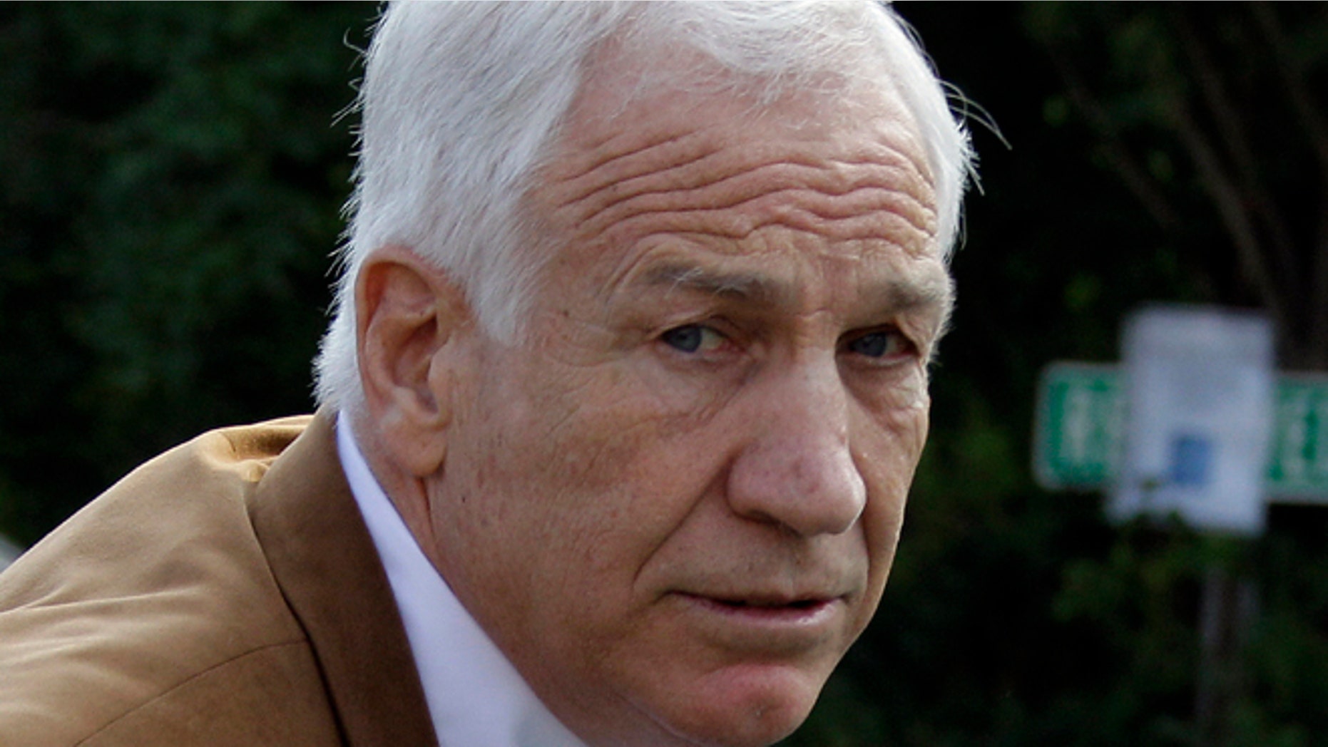 June 22, 2012: This file photo shows former Penn State assistant football coach Jerry Sandusky arriving at the Centre County Courthouse in Bellefonte, Pa.