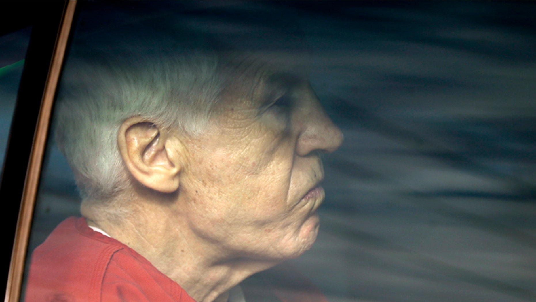 Oct. 9, 2012: Former Penn State University assistant football coach Jerry Sandusky is driven from the Centre County Courthouse after being sentenced in Bellefonte, Pa.