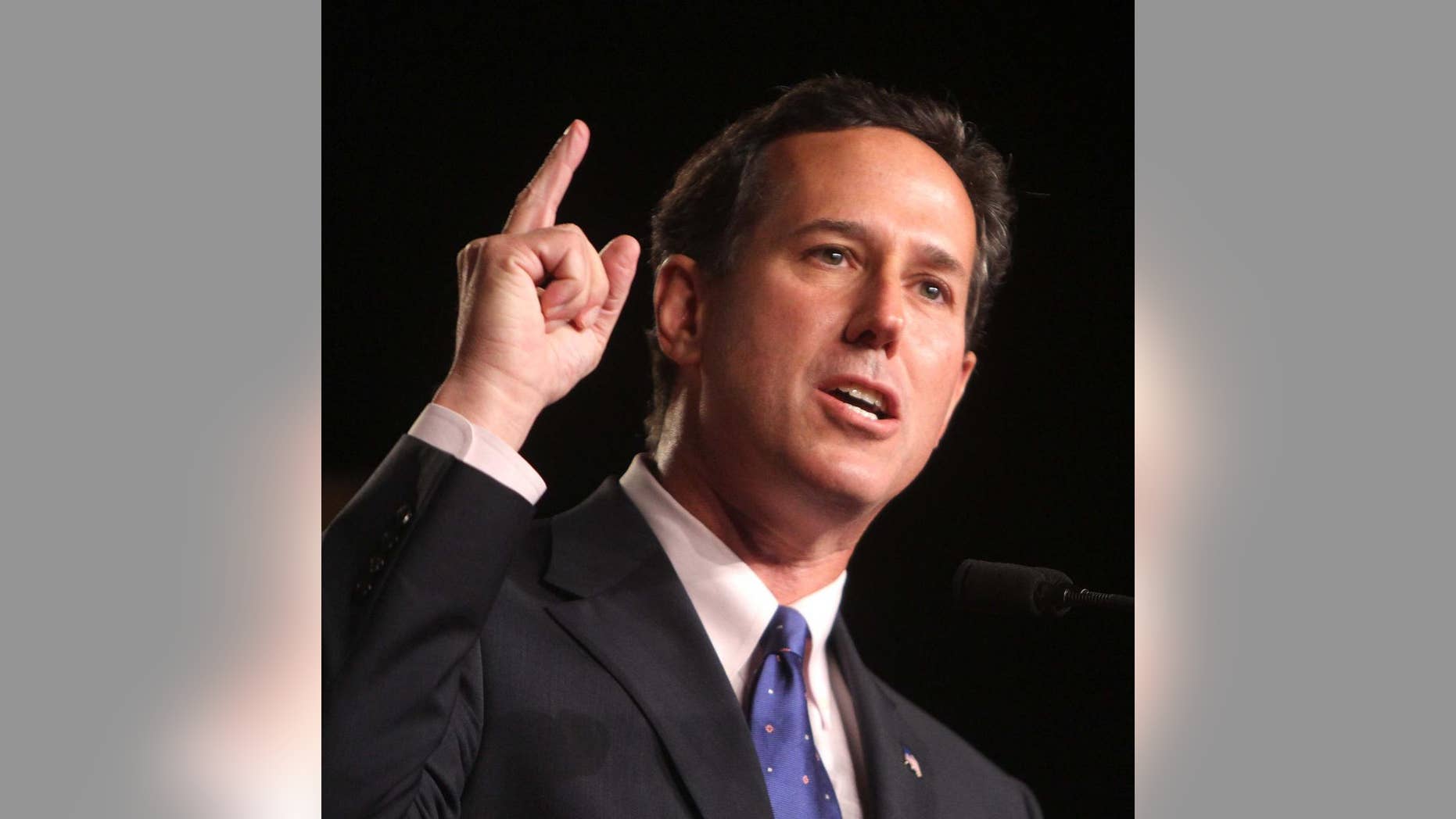 Republican presidential candidate Rick Santorum addresses the Conservative Political Action Conference (CPAC) at the Orange County Convention Center in Orlando, Fla., Friday, Sept. 23, 2011. (AP Photo/Joe Burbank, Pool)