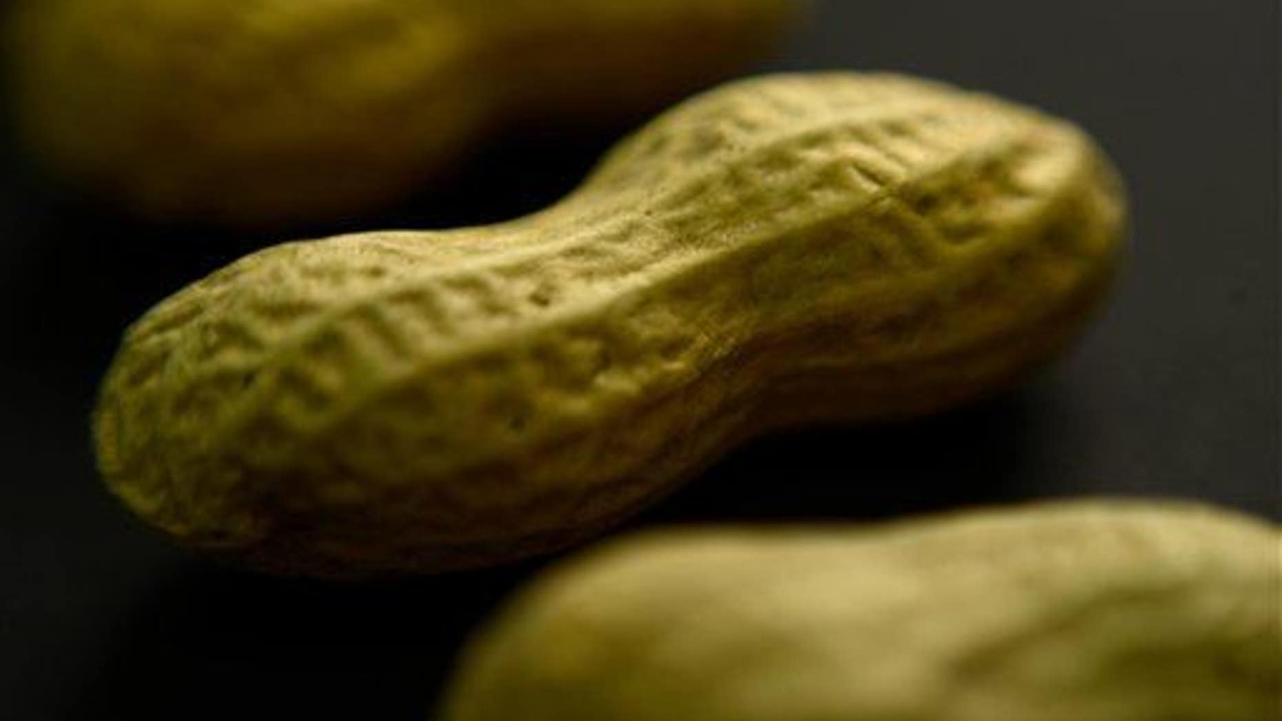 This Feb. 20, 2015, photo shows an arrangement of peanuts.