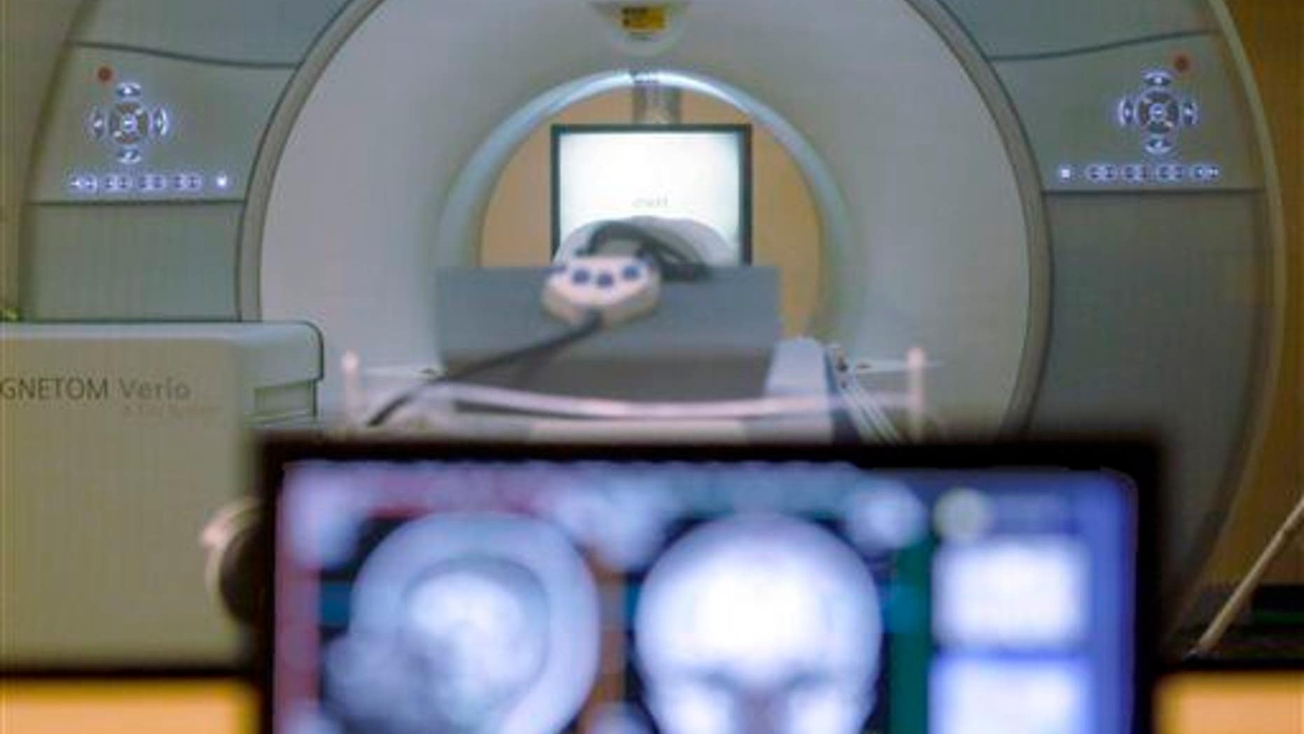 A brain-scanning MRI machine at Carnegie Mellon University in Pittsburgh.