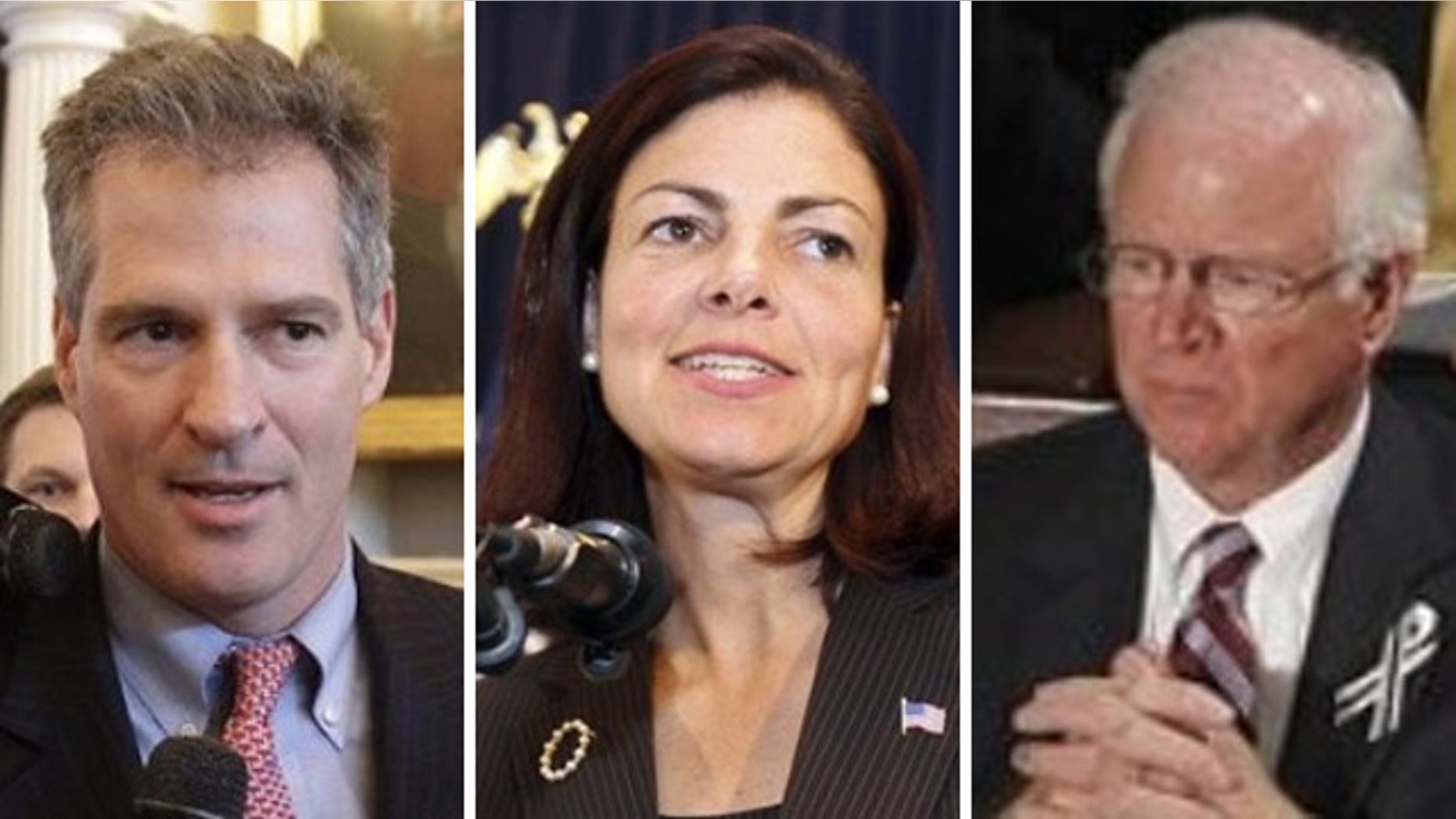 Shown here are Sens. Scott Brown, R-Mass., Kelly Ayotte, R-N.H., and Saxby Chambliss, R-Ga.