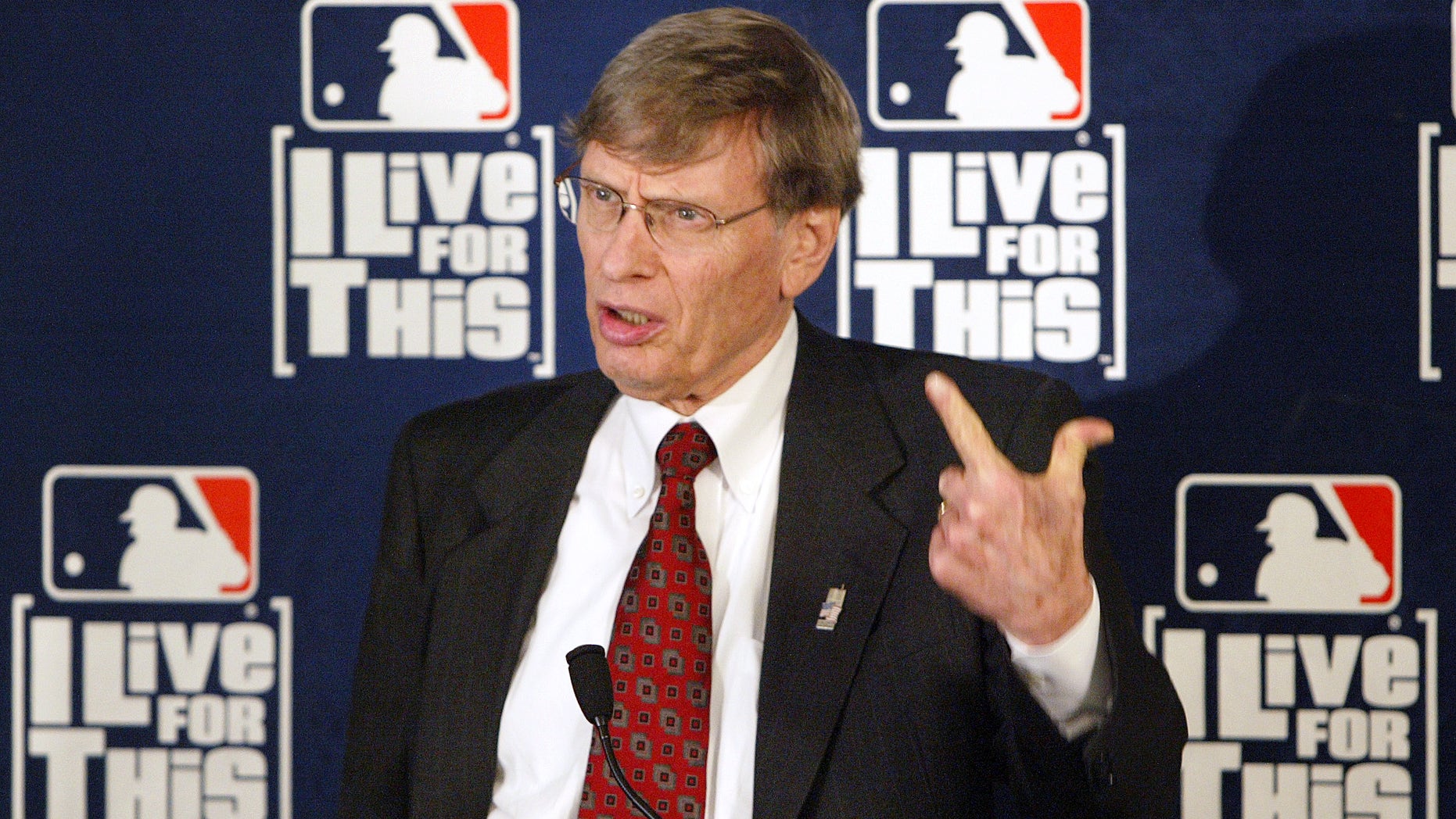 MLB Commissioner Bud Selig at a news conference on May 20, 2004, in New York.