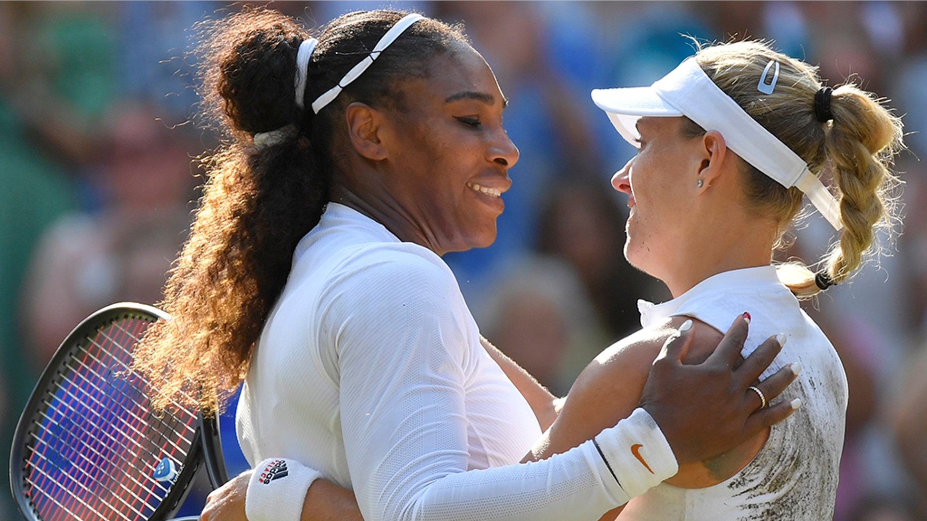 Angelique Kerber won her first Wimbledon championship by stopping Serena Williams' bid for a record-equaling 24th Grand Slam title.