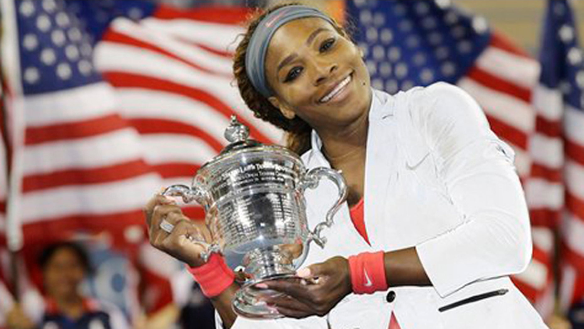 Sept. 8, 2013: Serena Williams holds up the championship trophy after defeating Victoria Azarenka, of Belarus, during the women's singles final of the 2013 U.S. Open tennis tournament.