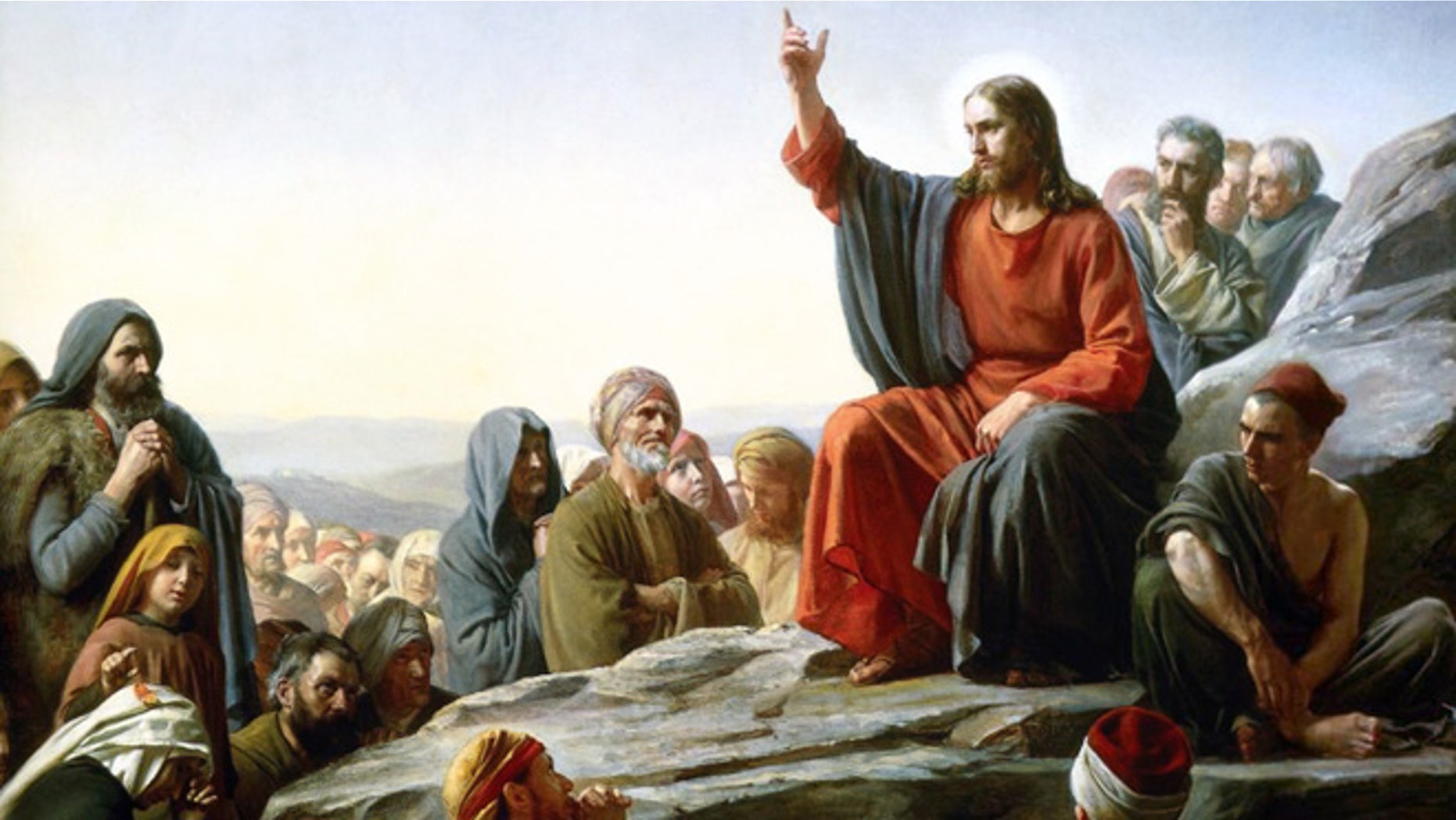 An 1890 painting of the Sermon on the Mount by Carl Bloch.