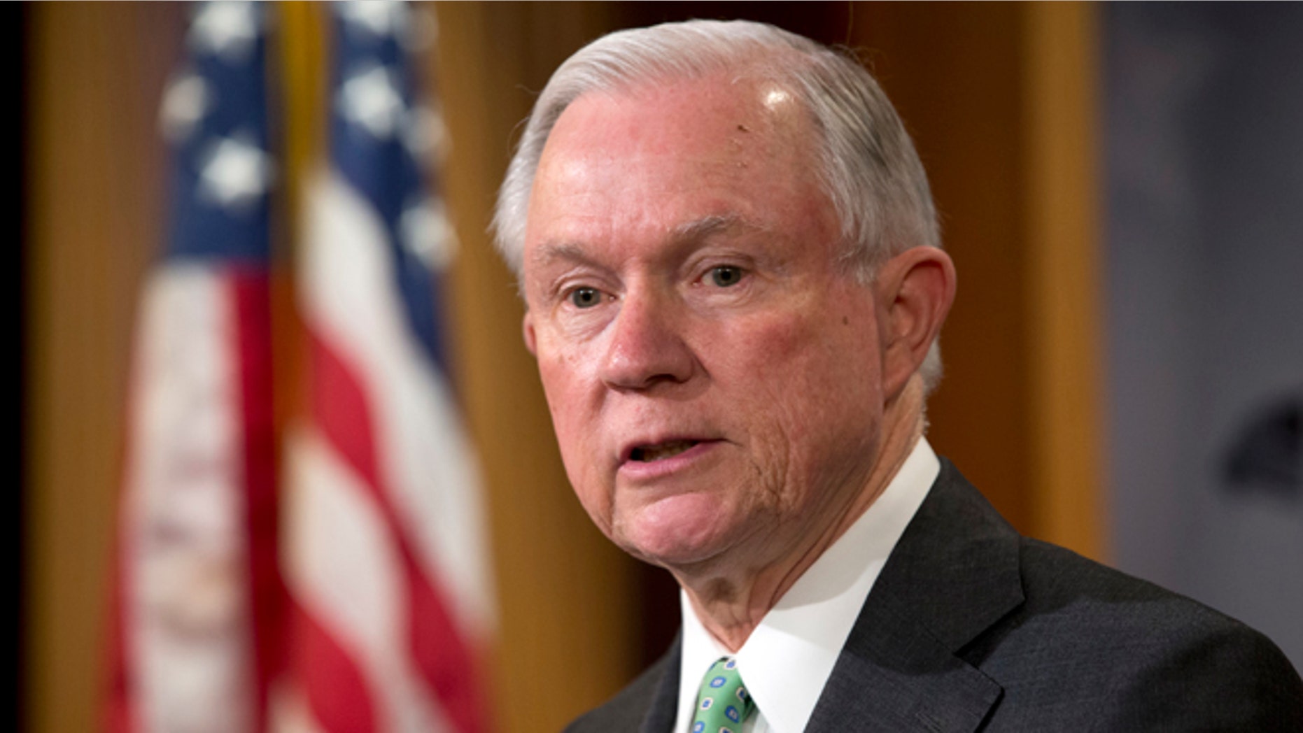 Sen. Jeff Sessions during a news conference on Capitol Hill on June 23, 2016.