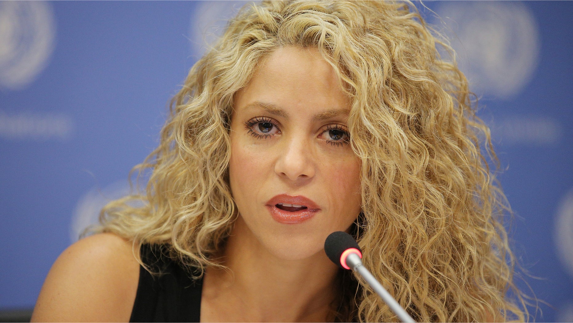 Shakira during a press conference on September 22, 2015 in New York City.