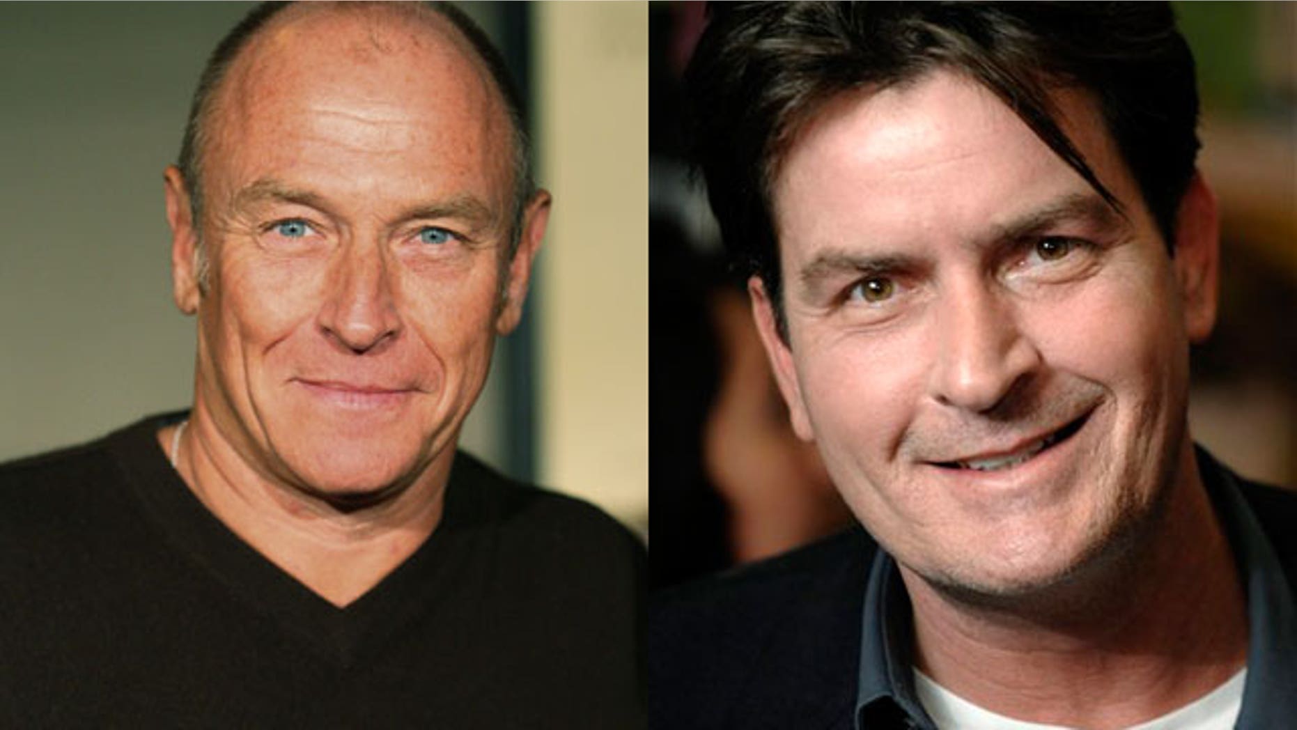 Corbin Bensen (left) and Charlie Sheen (Reuters/AP)