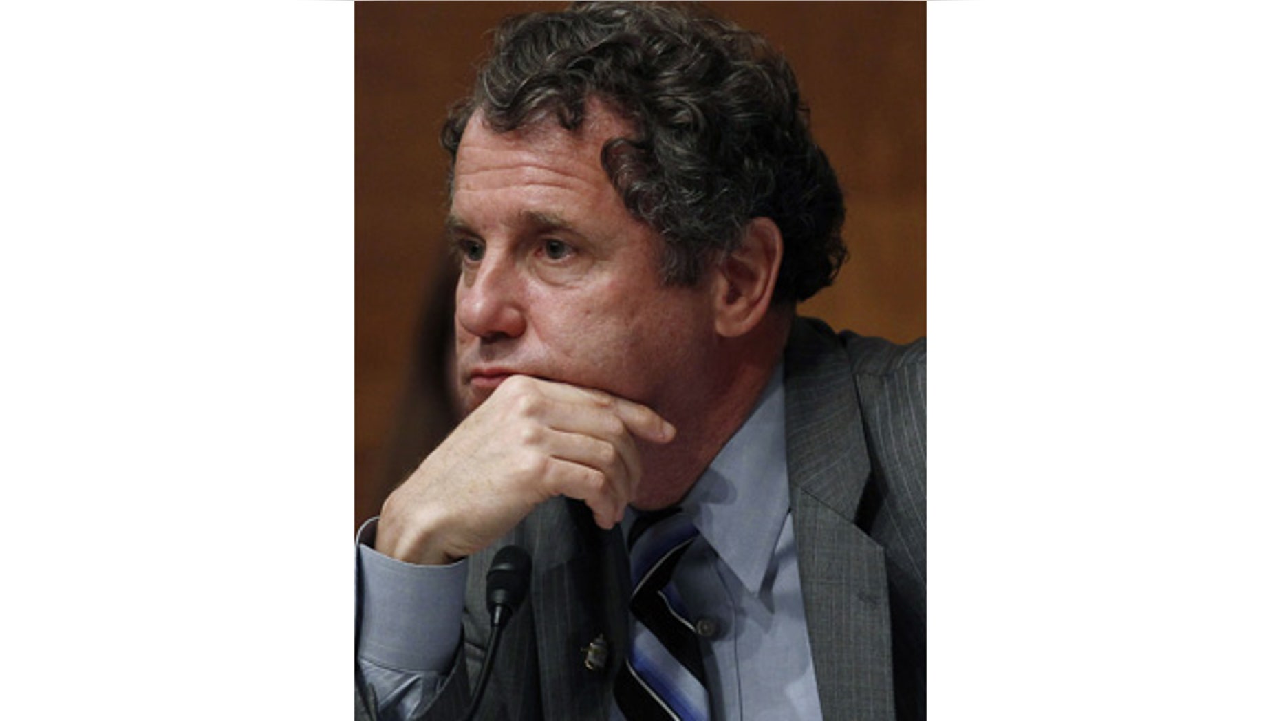 June 15, 2011: U.S. Senate Banking Subcommittee Chairman Sen. Sherrod Brown, D-Ohio, listens to a testimony during a hearing on banks and the financial crisis on Capitol Hill in Washington, June 15, 2011. (File/Reuters)
