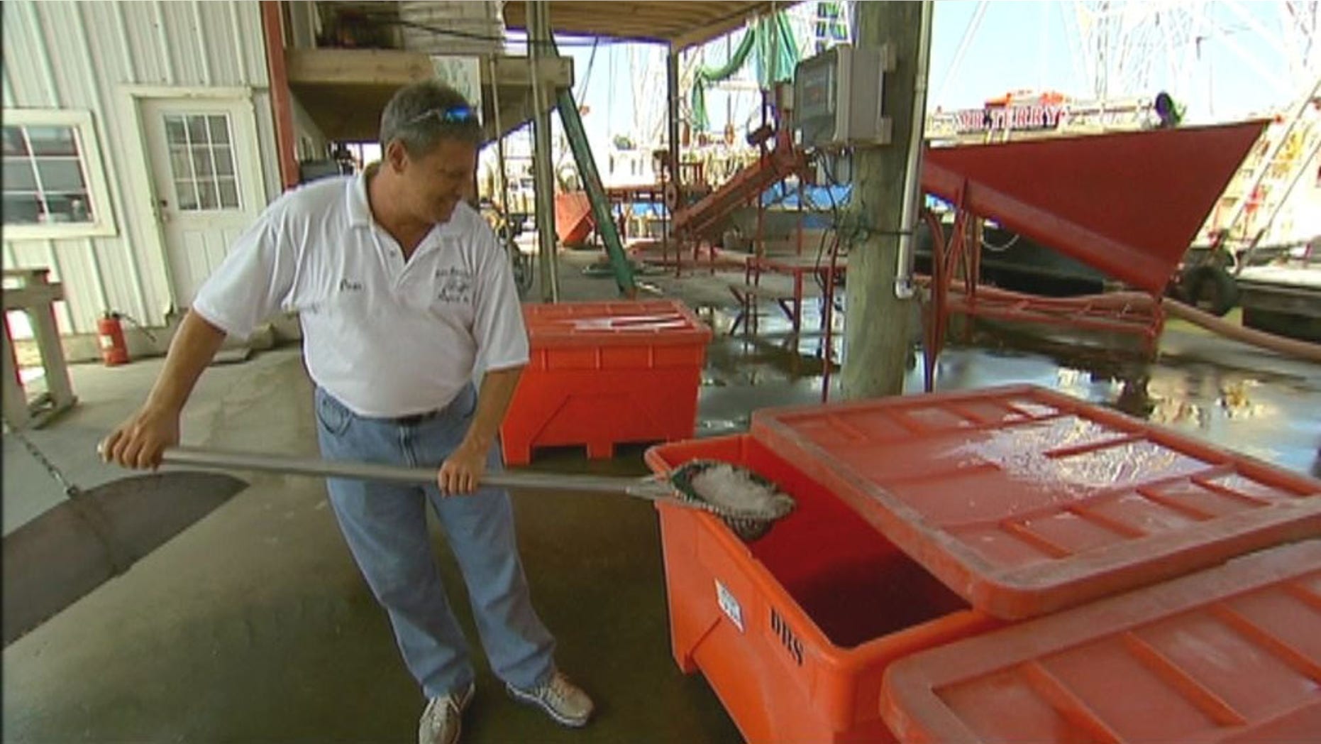 Dean Blanchard at his warehouse in Grand Isle, LA.