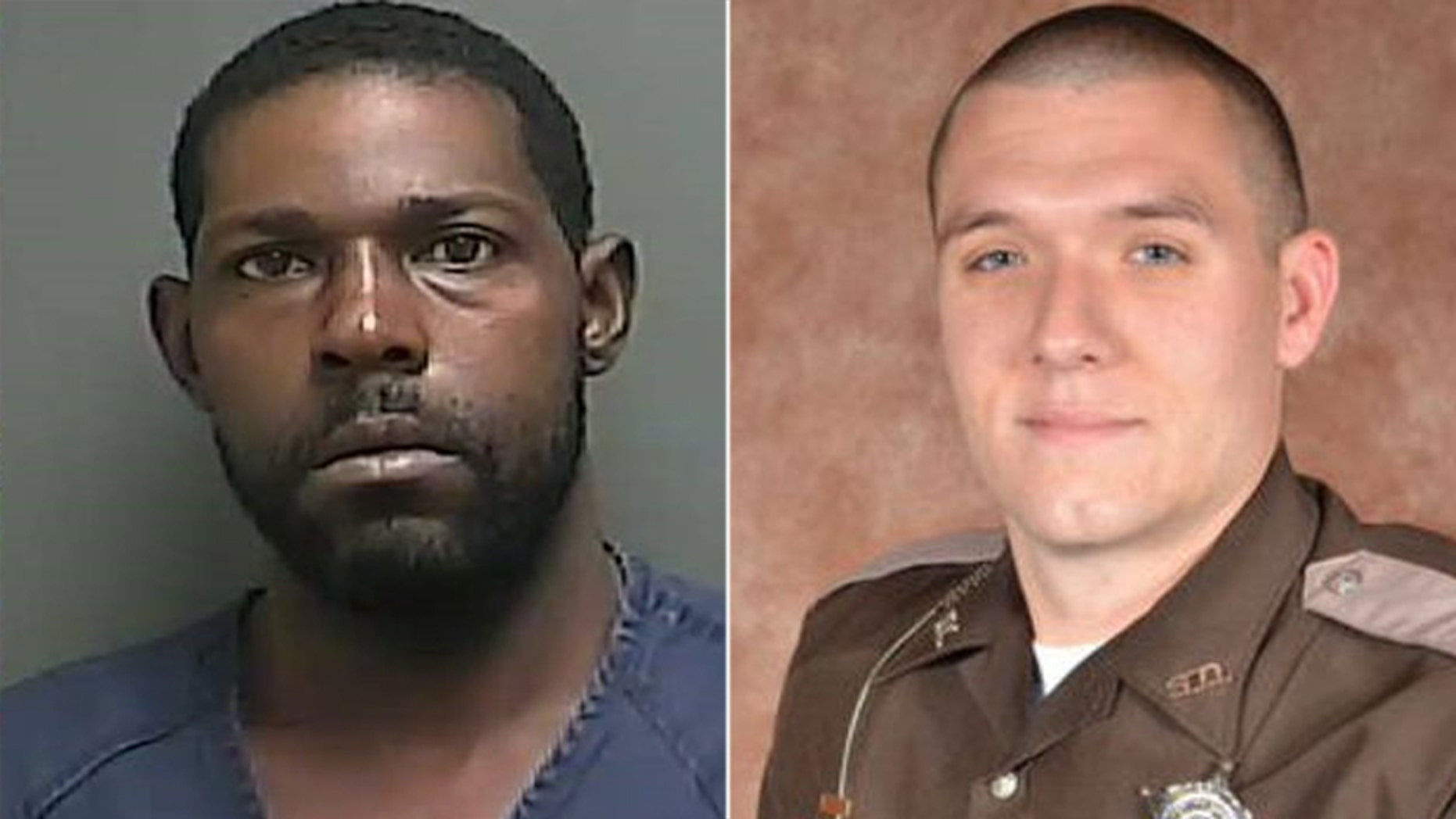 Bryson Small, left, reportedly assaulted the mother and sister of slain Howard County Deputy Carl Koontz, right.