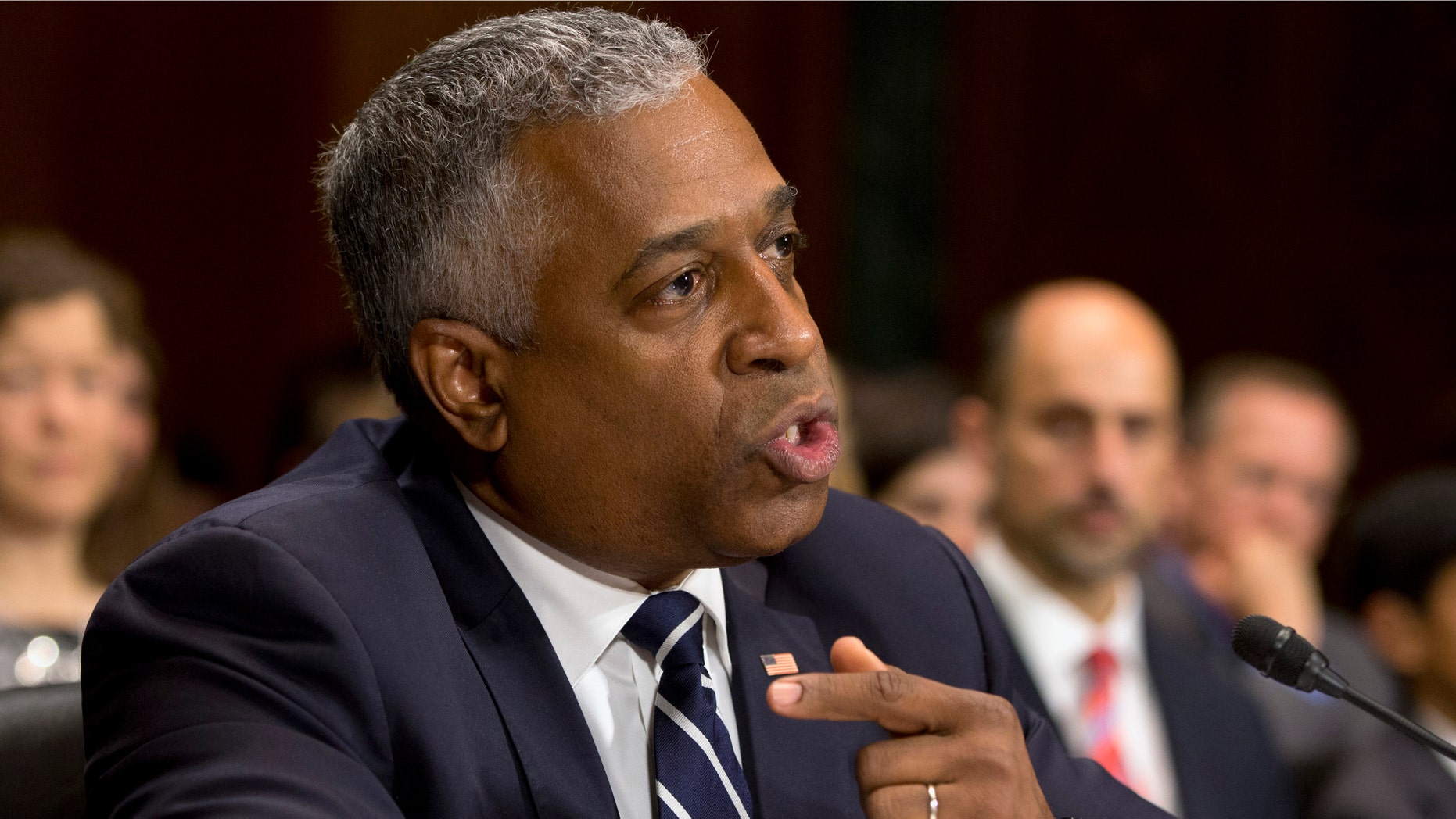 B. Todd Jones of Minnesota, President Obama's then-nominee for director of the Bureau of Alcohol, Tobacco, Firearms and Explosives testifies on Capitol Hill in Washington.