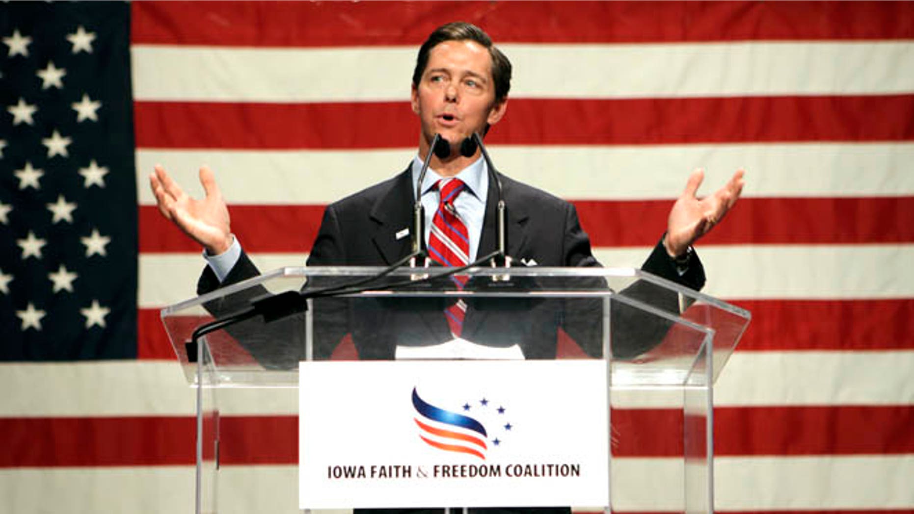 March 7, 2011. Ralph Reed, president of the national Faith & Freedom Coalition, speaks at the Iowa Faith and Freedom Coalition forum at the Point of Grace Church in Waukee, Iowa. The Faith and Freedom Coalition launches a conference Thursday, June 13, 2013, designed to strengthen the evangelical influence in national politics, while giving many religious conservative activists their first look at potential 2016 presidential candidates.