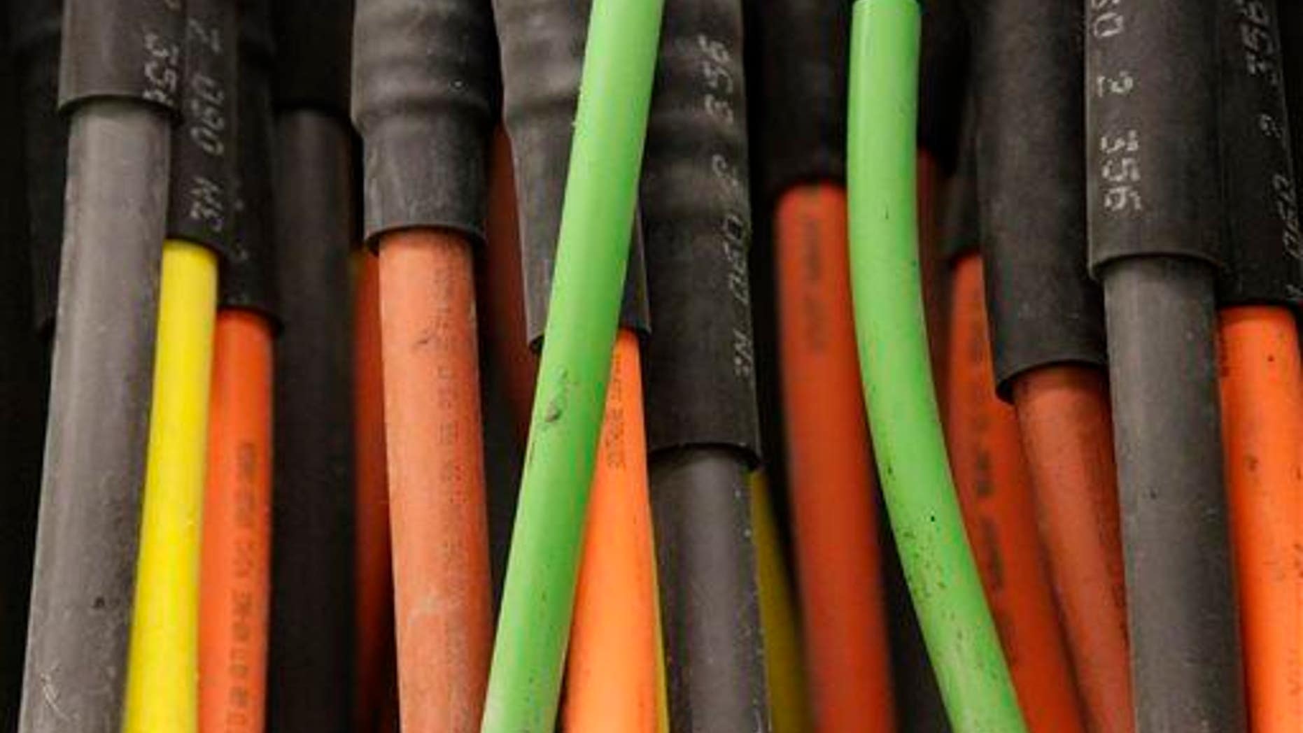 Fiber-optic cables are shown at Intergate.Manhattan in New York.