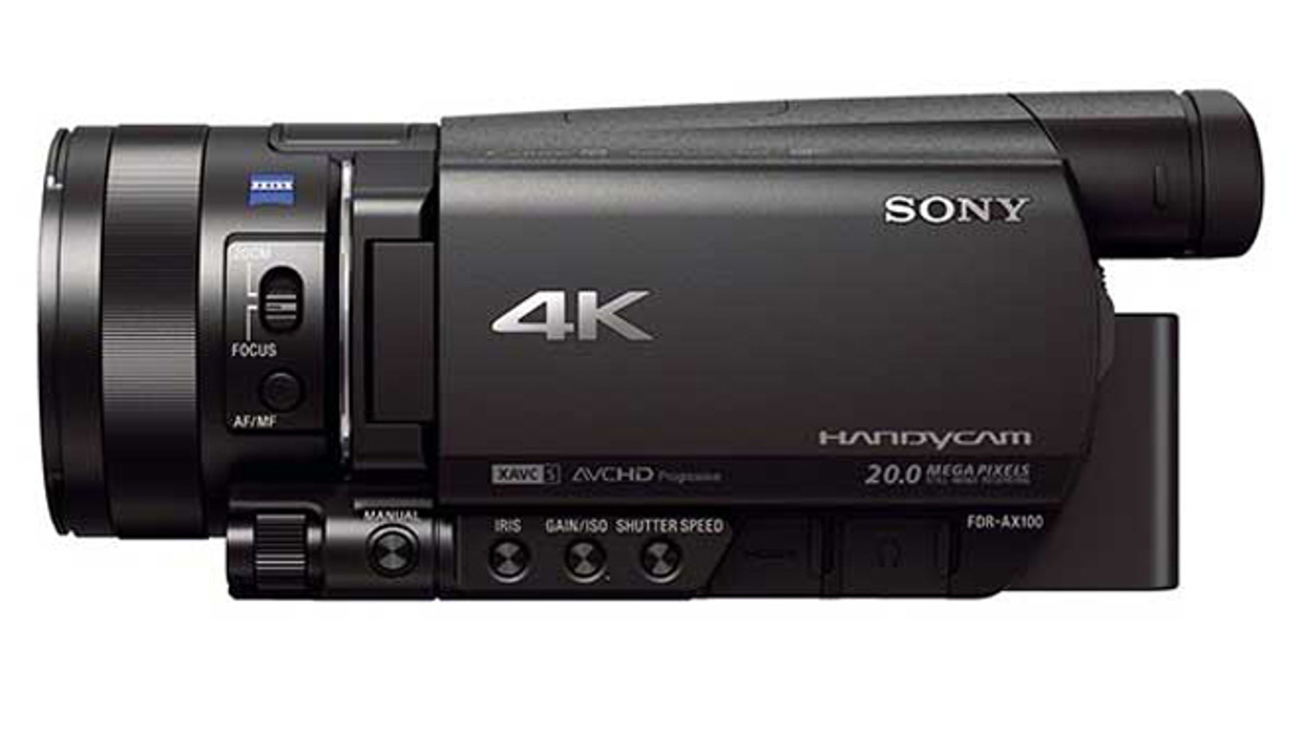 The Sony 4K Handycam FDR-AX100.