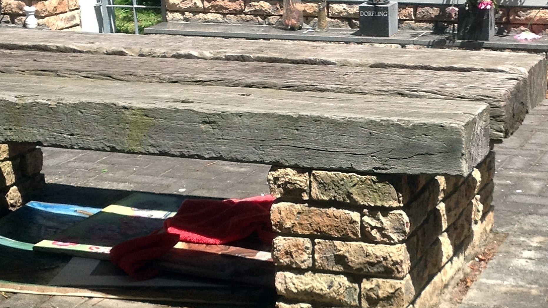 Nov. 13, 2012: This photo released by the South African Police Service (SAPS) shows the four paintings stolen from a museum in its capital hundreds of miles away in a cemetery under a park bench in Port Elizabeth, South Africa.