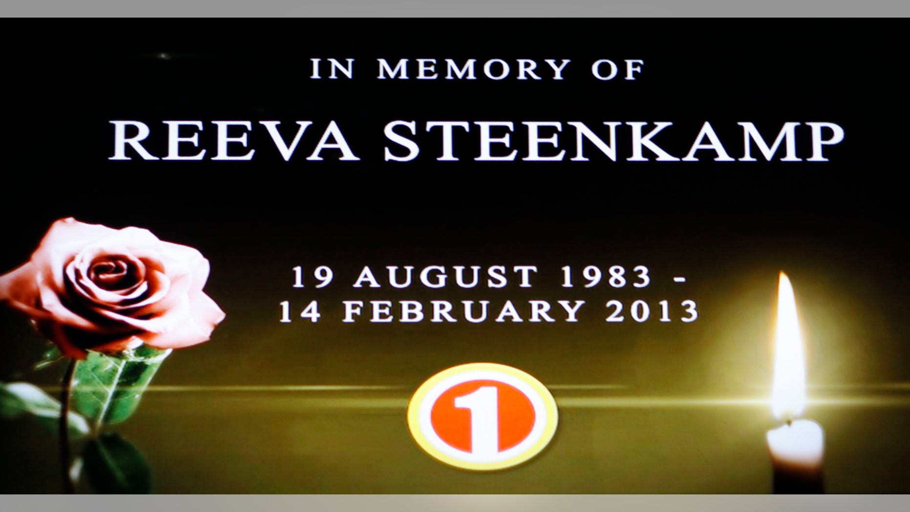 In this frame-grab from state television channel SABC 1 a tribute is devoted to slain model Reeva Steenkamp, girlfriend of Olympic athlete Oscar Pistorius. South Africas national broadcaster went ahead with the screening of the reality TV show "Tropica Island of Treasure" Saturday, Feb 16, 2013, featuring the dead model. Steenkamp encouraged her family to watch in one of her last conversations with them before her shooting death at the home of Pistorius. (AP Photo/Denis Farrell)
