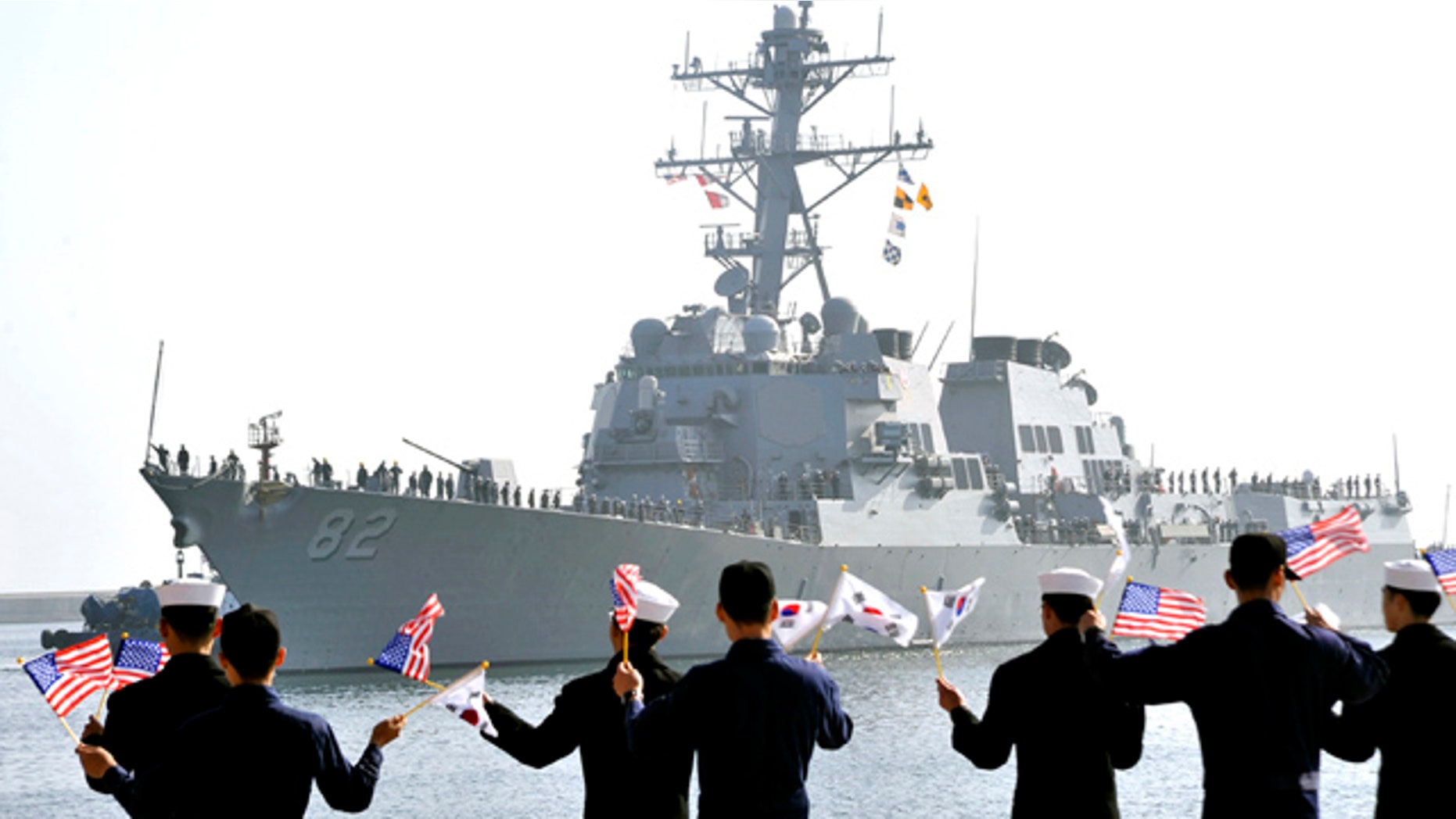 March 9, 2013: The guided-missile destroyers USS Lassen (DDG 82), arrives to participate in the annual joint military exercises, dubbed Key Resolve, between the South Korean and United States.