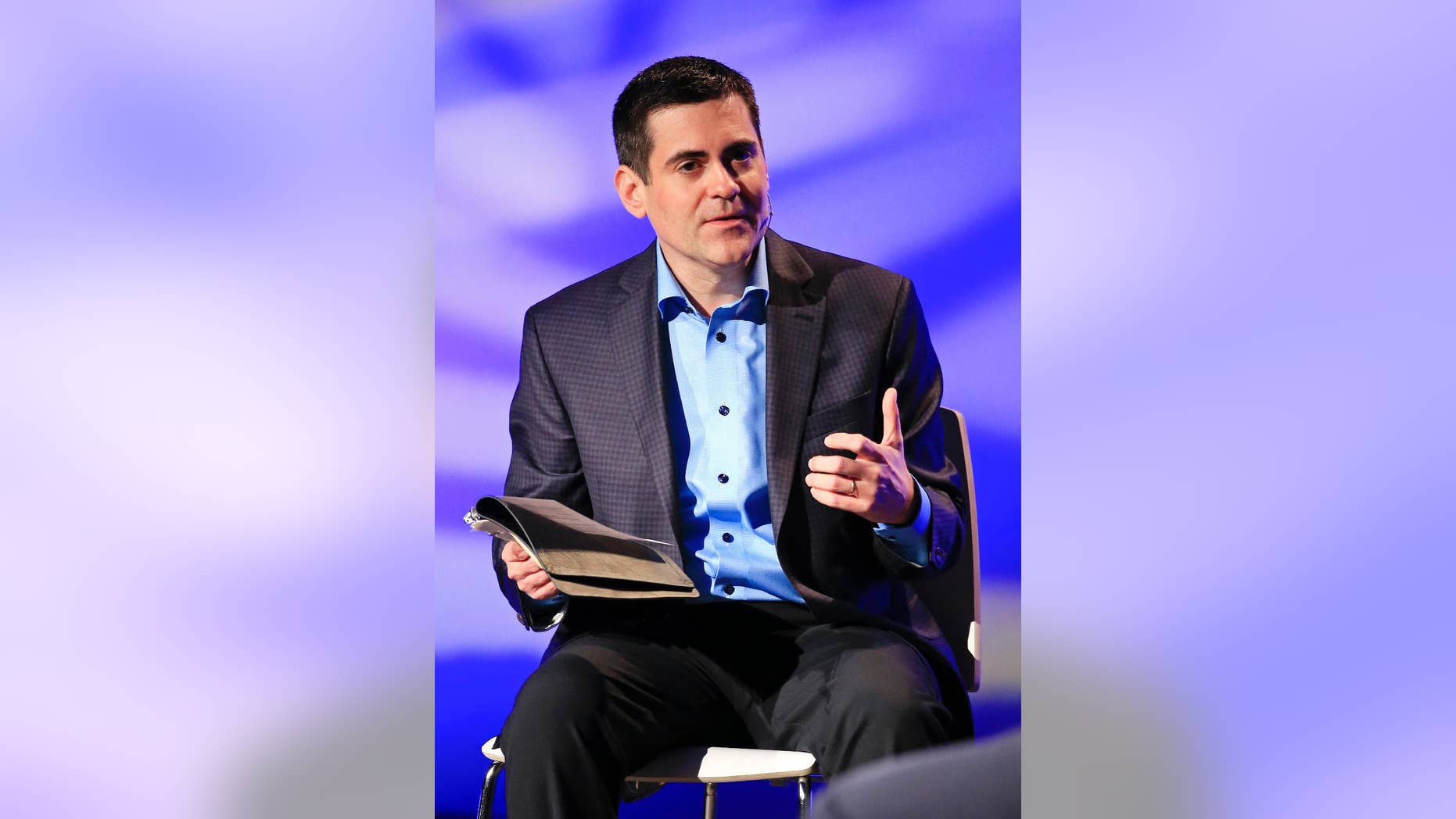 FILE - In this Oct. 28, 2014, file photo, Rev. Russell Moore, director of the Southern Baptist’s Ethics and Religious Liberty Commission, leads a discussion during the group's national conference in Nashville, Tenn. The Southern Baptist Convention is taking its biggest step to date to confront the legacy of support for slavery and segregation that still looms over the denomination. (AP Photo/Mark Humphrey, File)