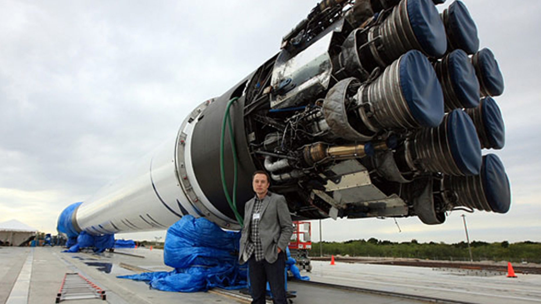 SpaceX's Falcon 9 is being readied for its debut flight in 2010. PayPal co-founder, turned rocketeer, Elon Musk has backed the venture.