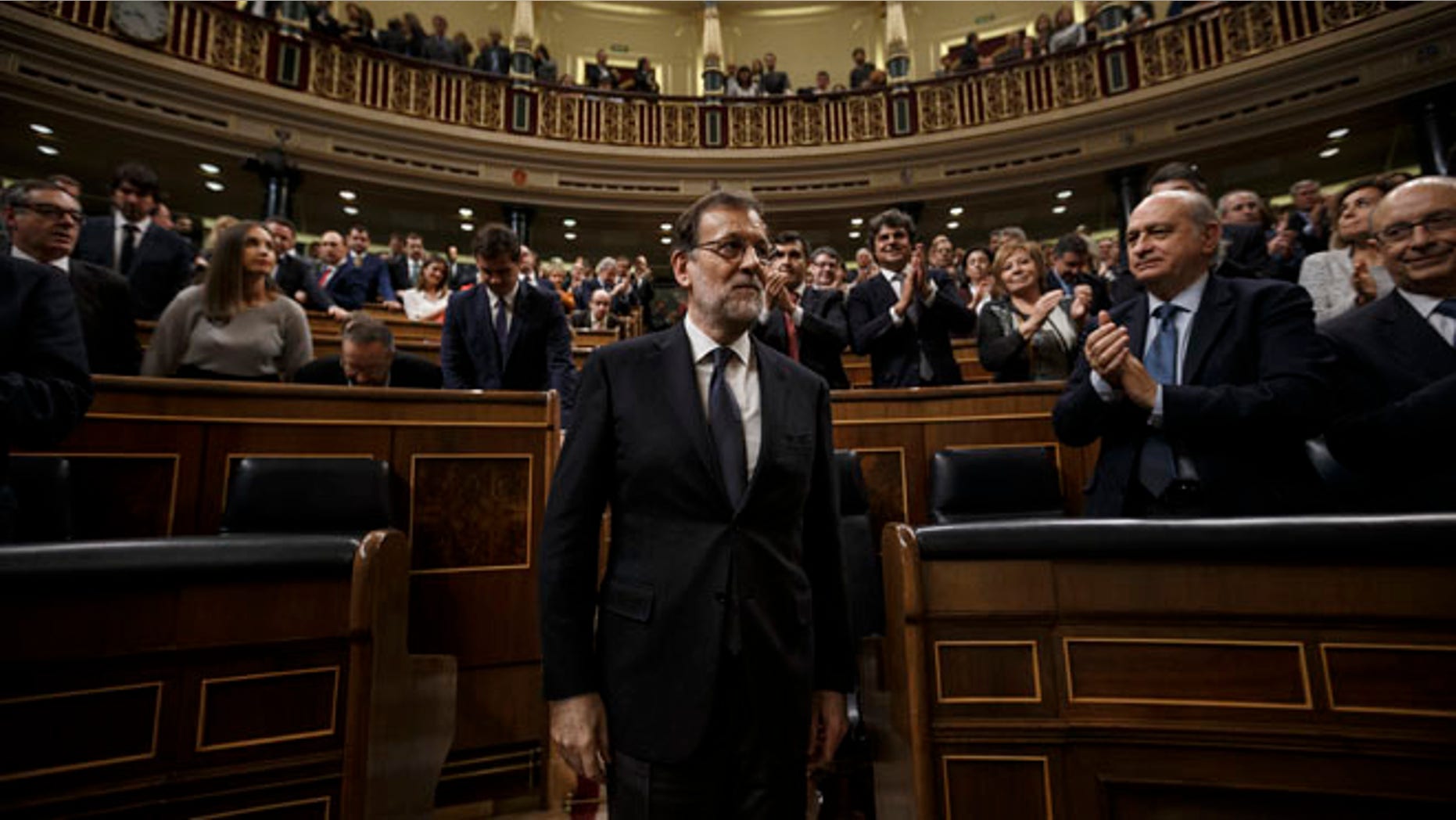 Newly re-elected Spain's Prime Minister Mariano Rajoy on Saturday, Oct. 29, 2016.