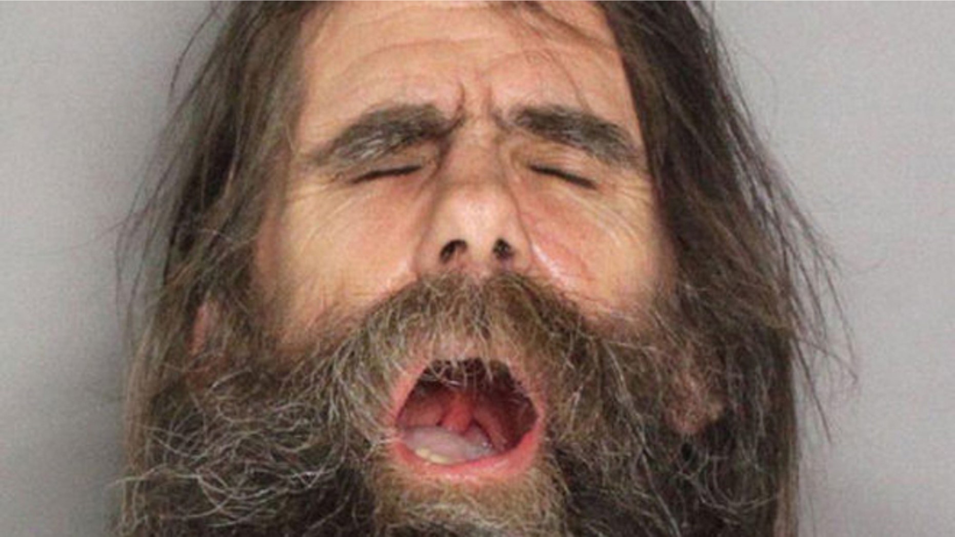 This photo provided by the Sacramento Police Department shows Allen Jones, 56, who has been arrested in Sacramento, Calif. for allegedly throwing a spear at a moving car on June 19.