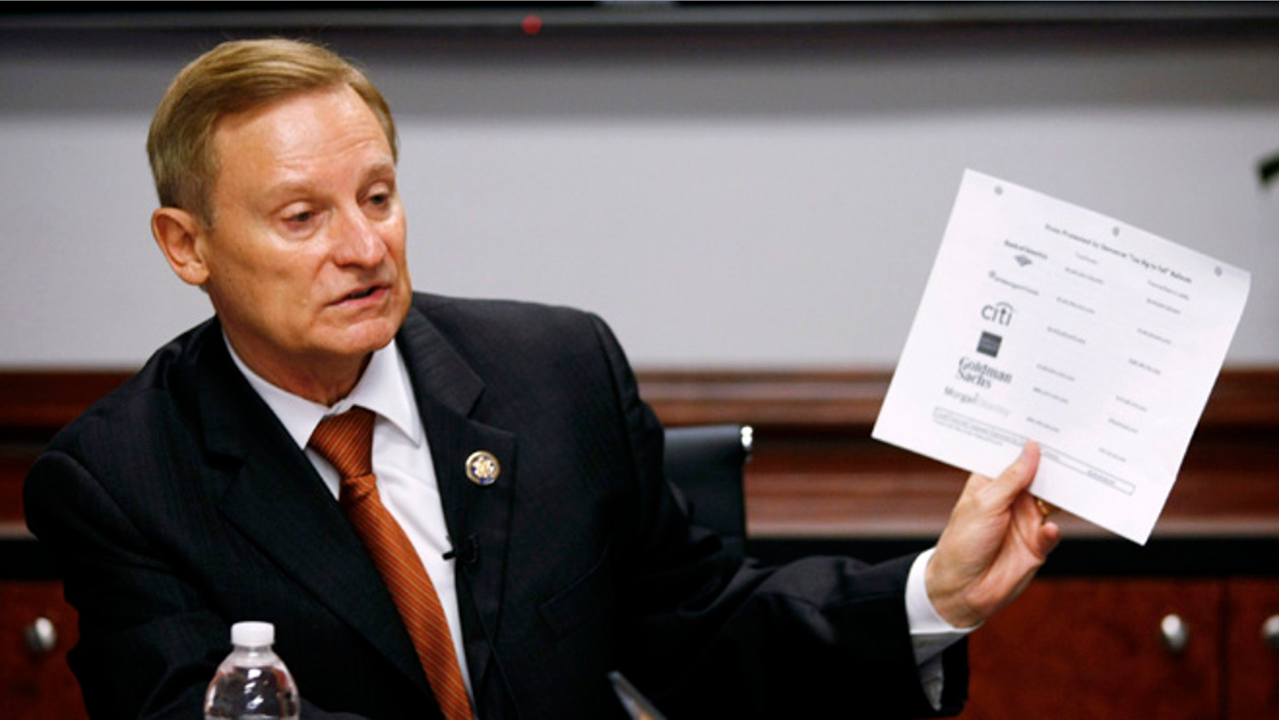 Sept. 23, 2010: House Financial Services Committee ranking member Spencer Bachus (R-AL) speaks during the Reuters Washington Summit.