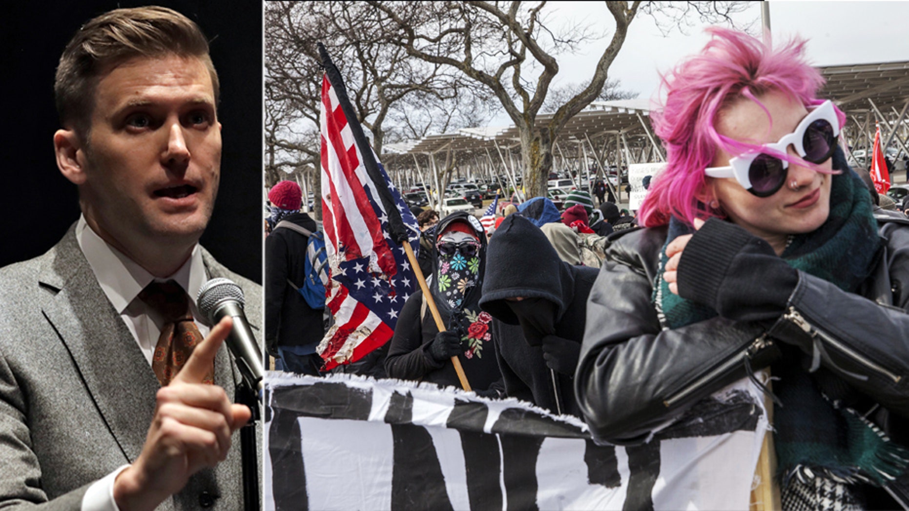 Activists were reported chanting “No Nazis, no KKK, no fascist USA” as well as “Punch a Nazi” while protesting outside the speech of avowed white nationalist Richard Spencer outside Michigan State University Monday.