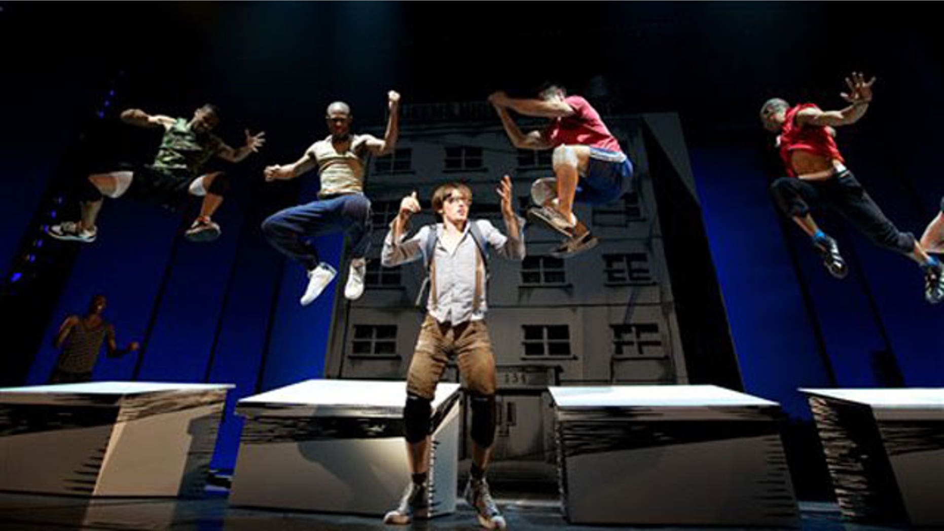 In this publicity image from 'Spider -Man: Turn Off the Dark' the cast is seen performing. (AP)