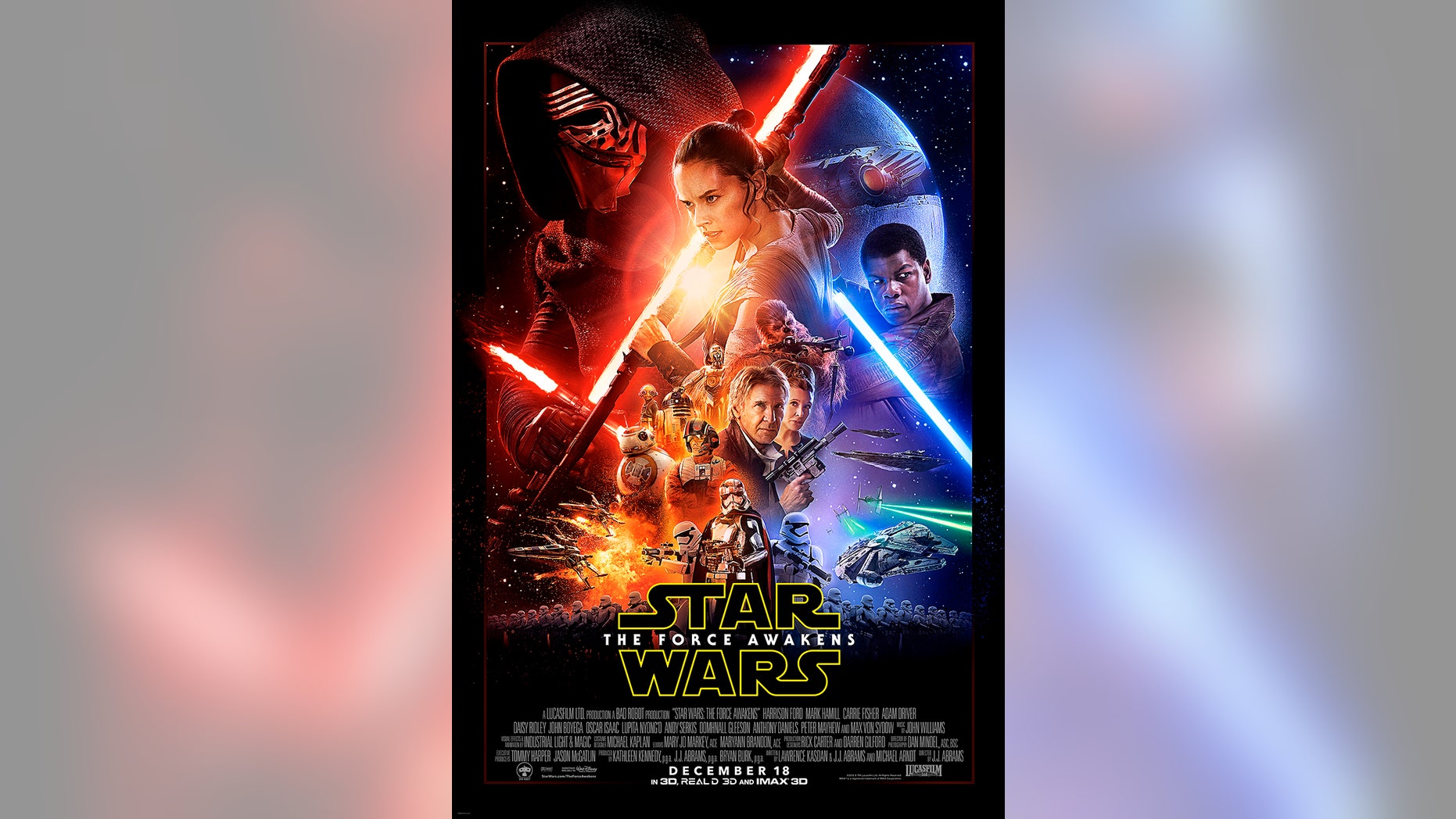 Poster for the new film, "Star Wars: The Force Awakens." "Star Wars".