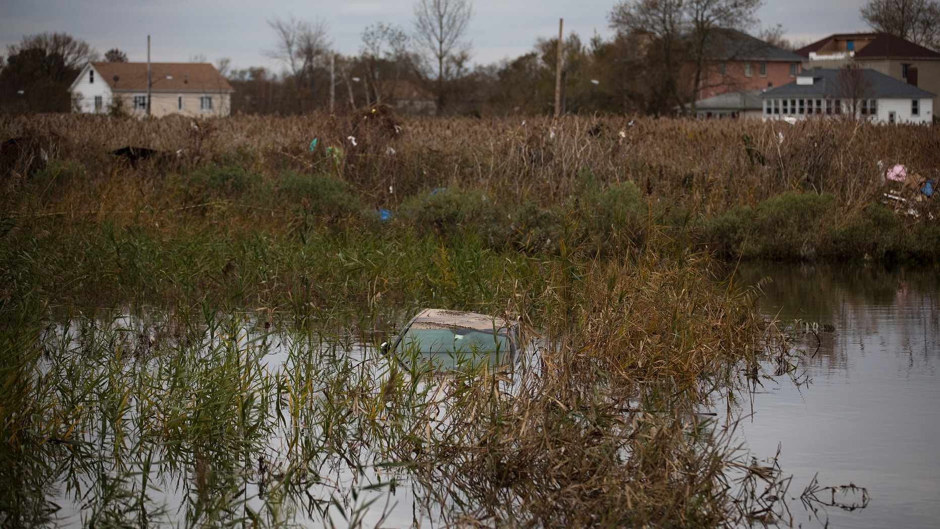 Oct. 31, 2012: Flooding is shown in Staten Island, New York.