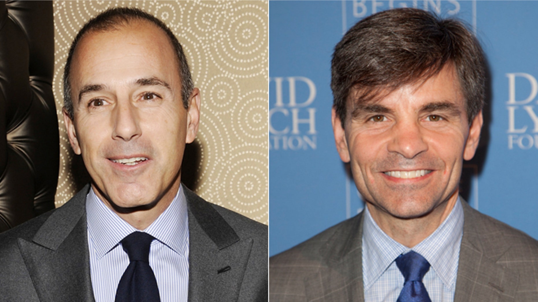 Matt Lauer, left, and George Stephanopoulos