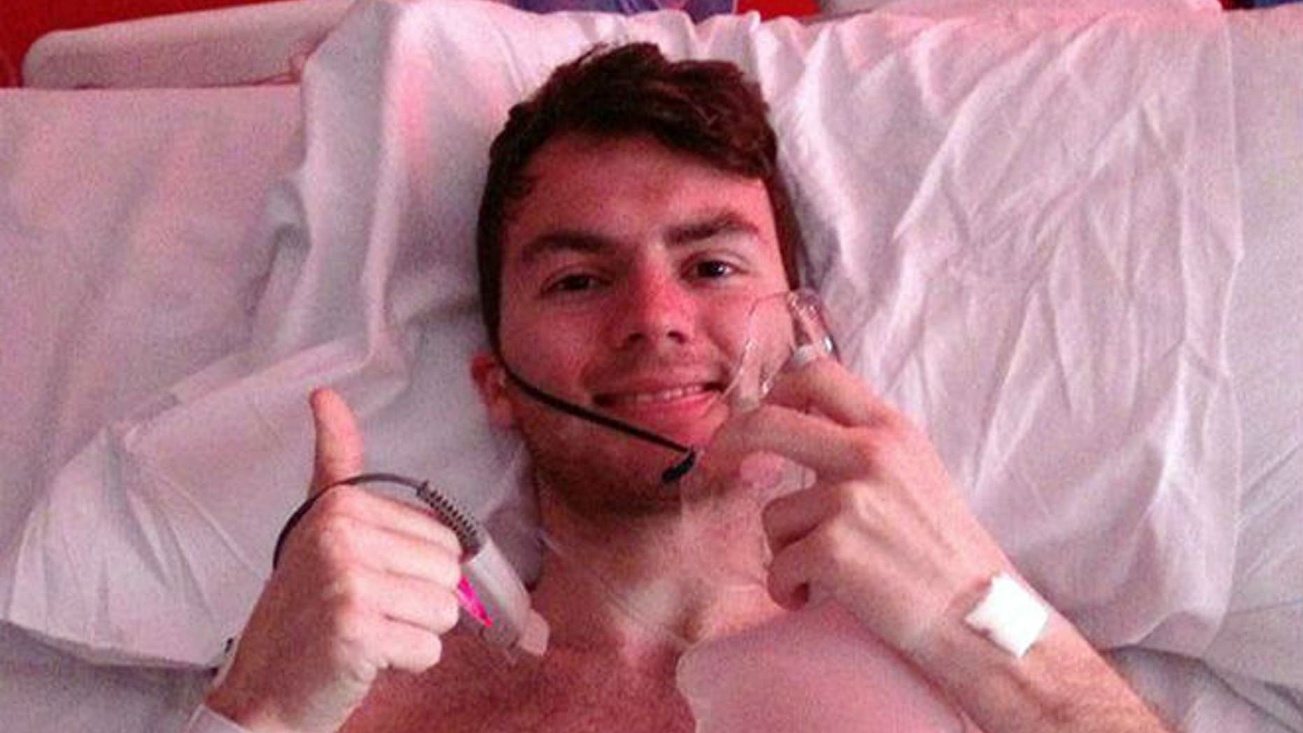 An undated handout photo of cancer patient and fund raiser Stephen Sutton. The 19-year-old raised more than $5.03 million during his three-year battle against multiple tumors. (AP Photo/Stephen Sutton)